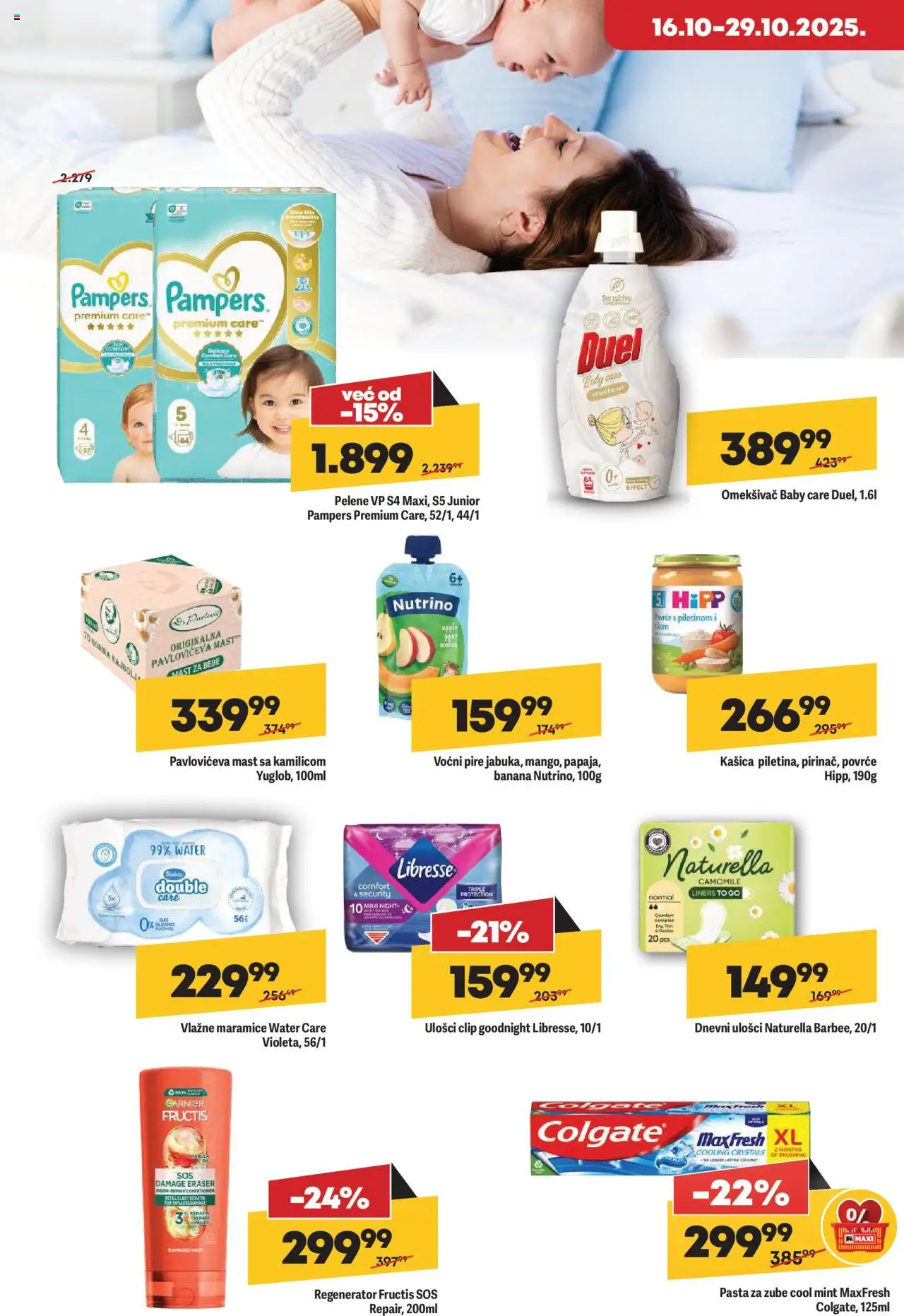 Maxi katalog - važi od 16.10.2025 | Strana: 22 | Proizvode: Garnier, Mast, Vlažne maramice, Pasta za zube