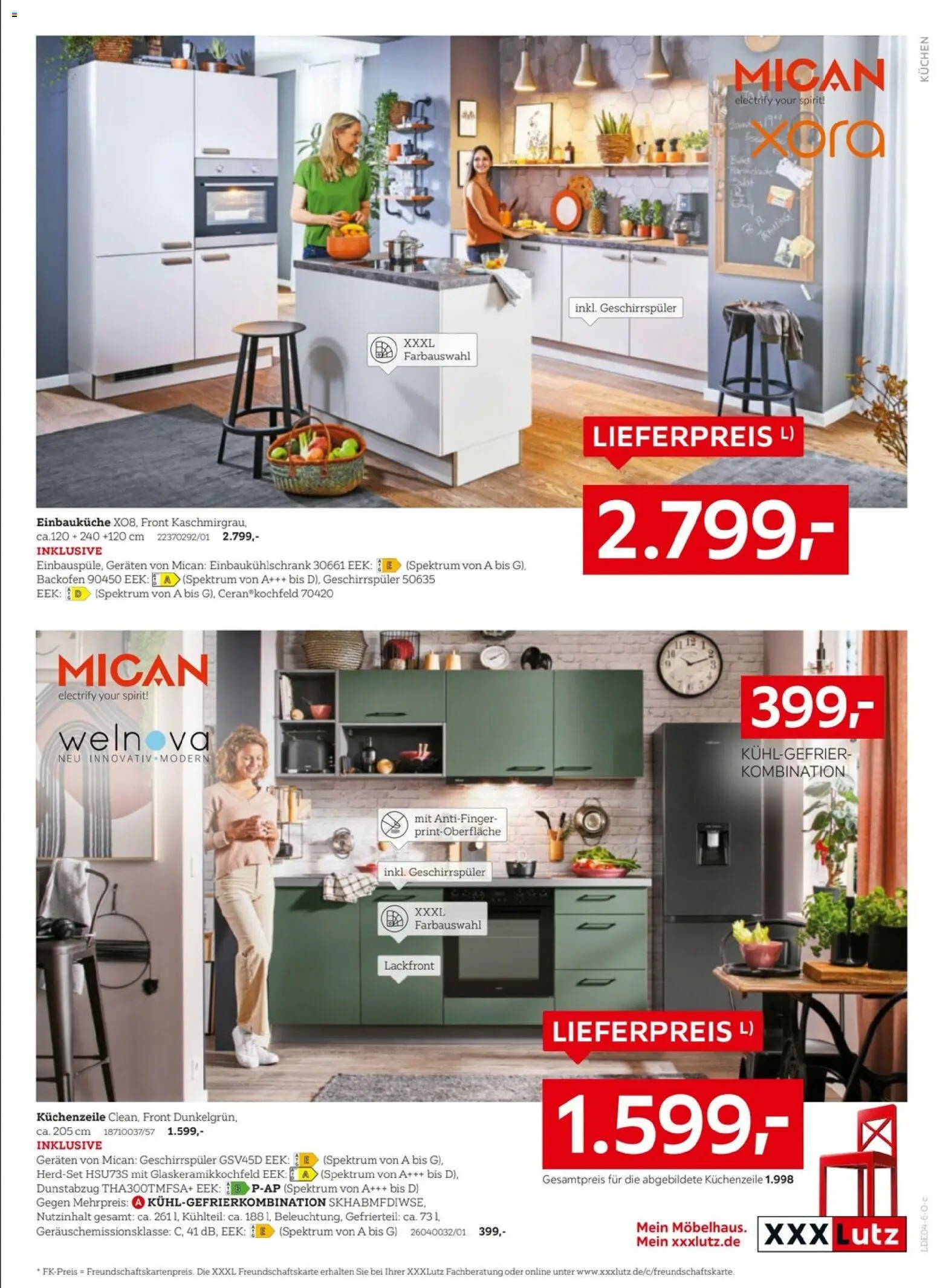 XXXLutz Nr. 1 beim Preis – gültig ab 04.04.2026 | Seite: 23 | Produkte: Geschirrspüler, Kochfeld, Backofen, Kühlgefrierkombination