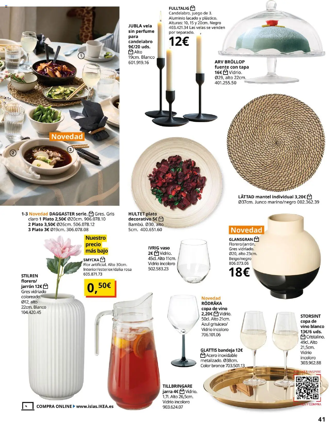 Catálogo IKEA La vida comienza en la cocina │ válido desde el 18.09.2025 | Página: 41 | Productos: Perfume, Bandeja, Βραχιόλι, Jarrón