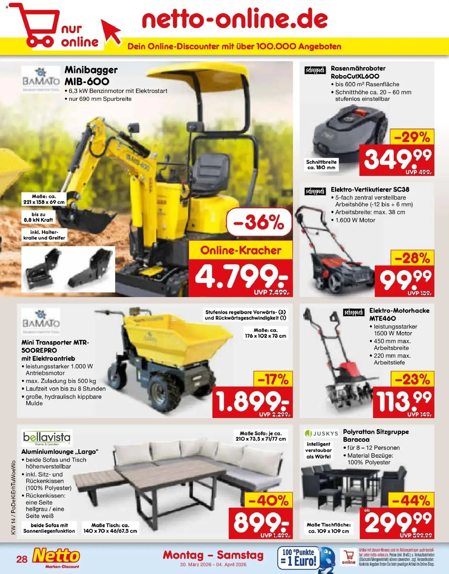 Netto Marken-Discount Prospekt Waiblingen-Bittenfeld	 – gültig ab 30.03.2026 | Seite: 38 | Produkte: Sofa, Tisch