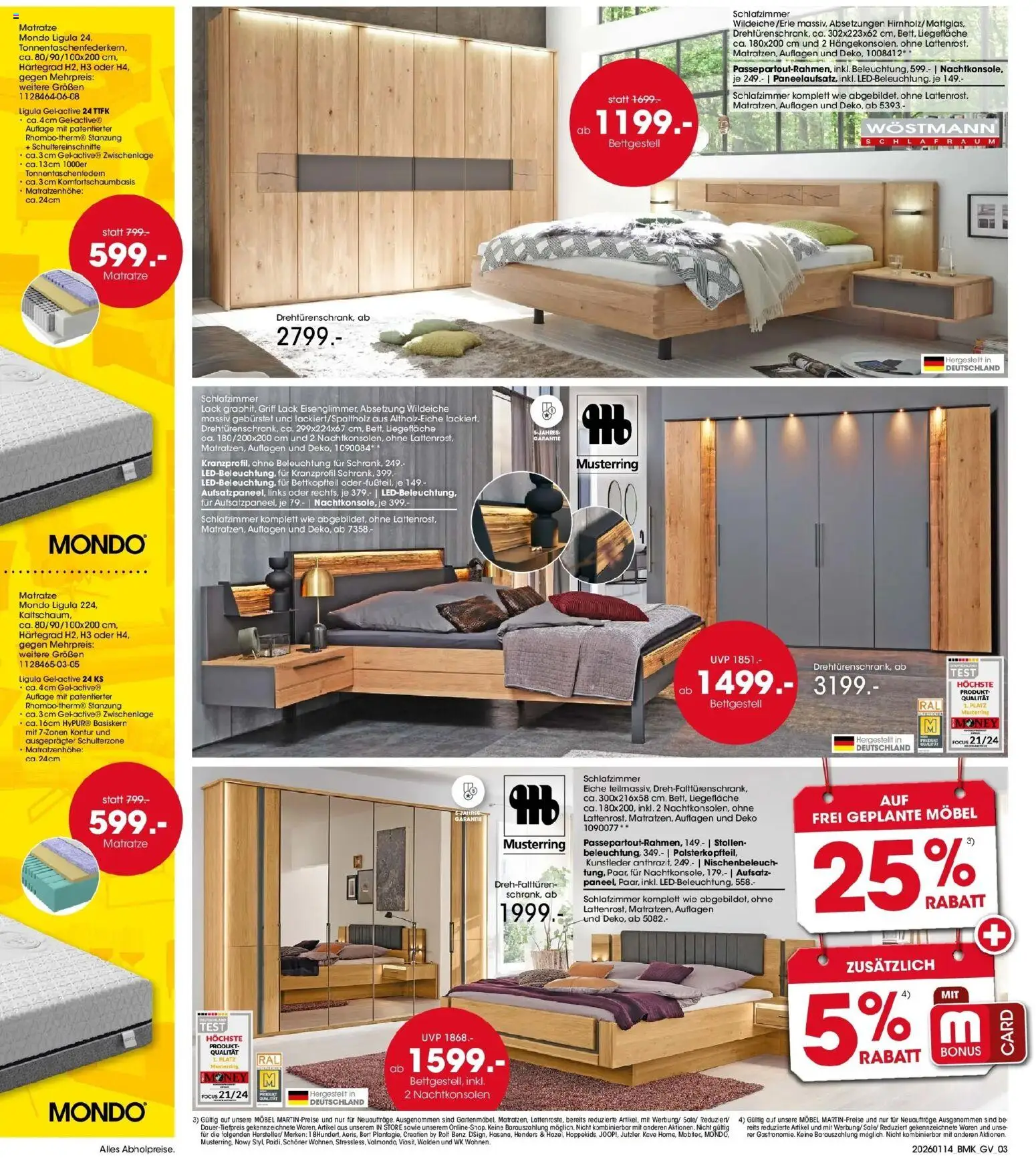 Möbel Martin Prospekt Sale  – gültig ab 14.01.2026 | Seite: 3 | Produkte: Matratze