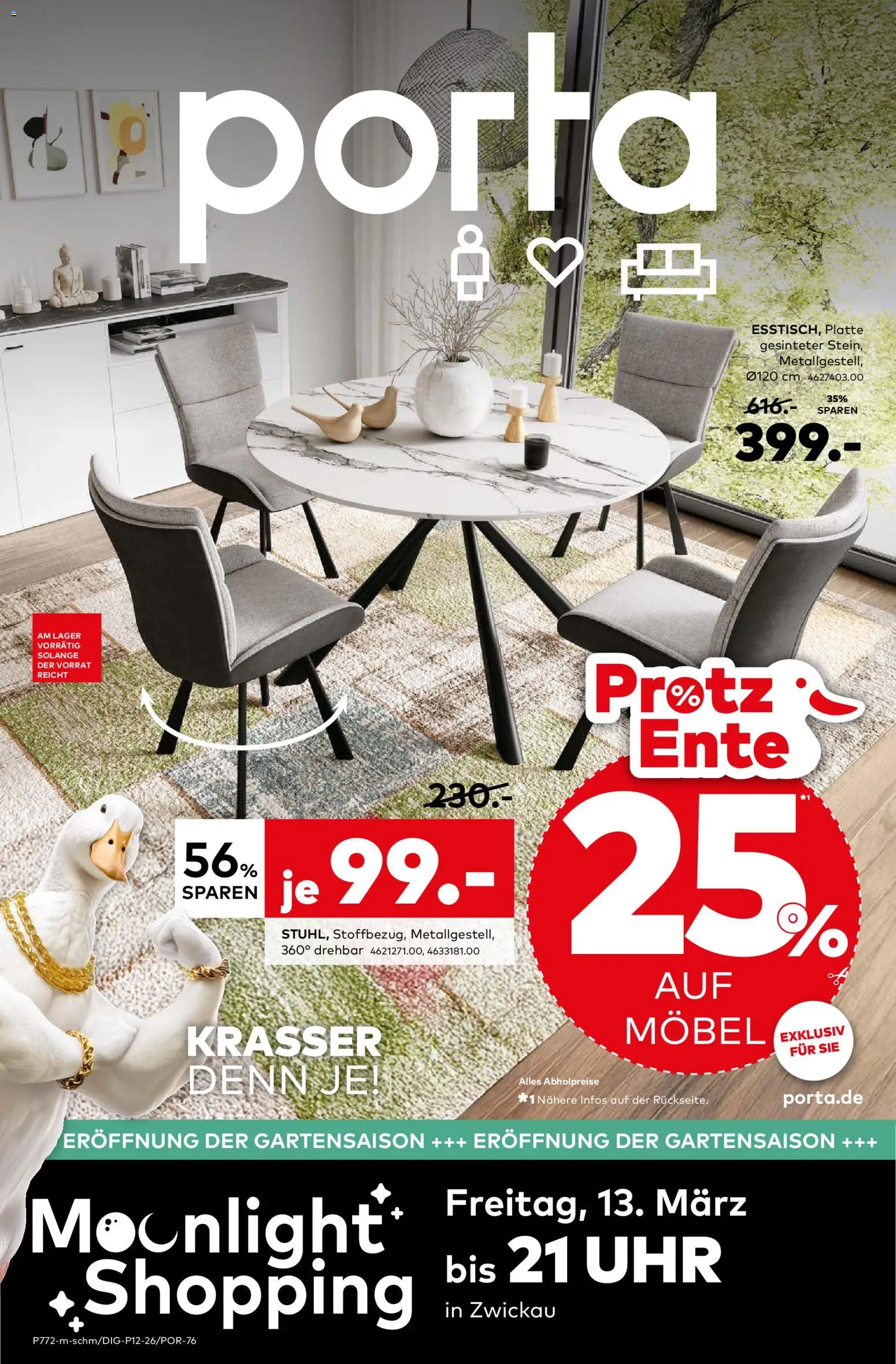 Porta! Prospekt Zwickau – gültig ab 09.03.2026 | Seite: 1 | Produkte: Uhr, Ente