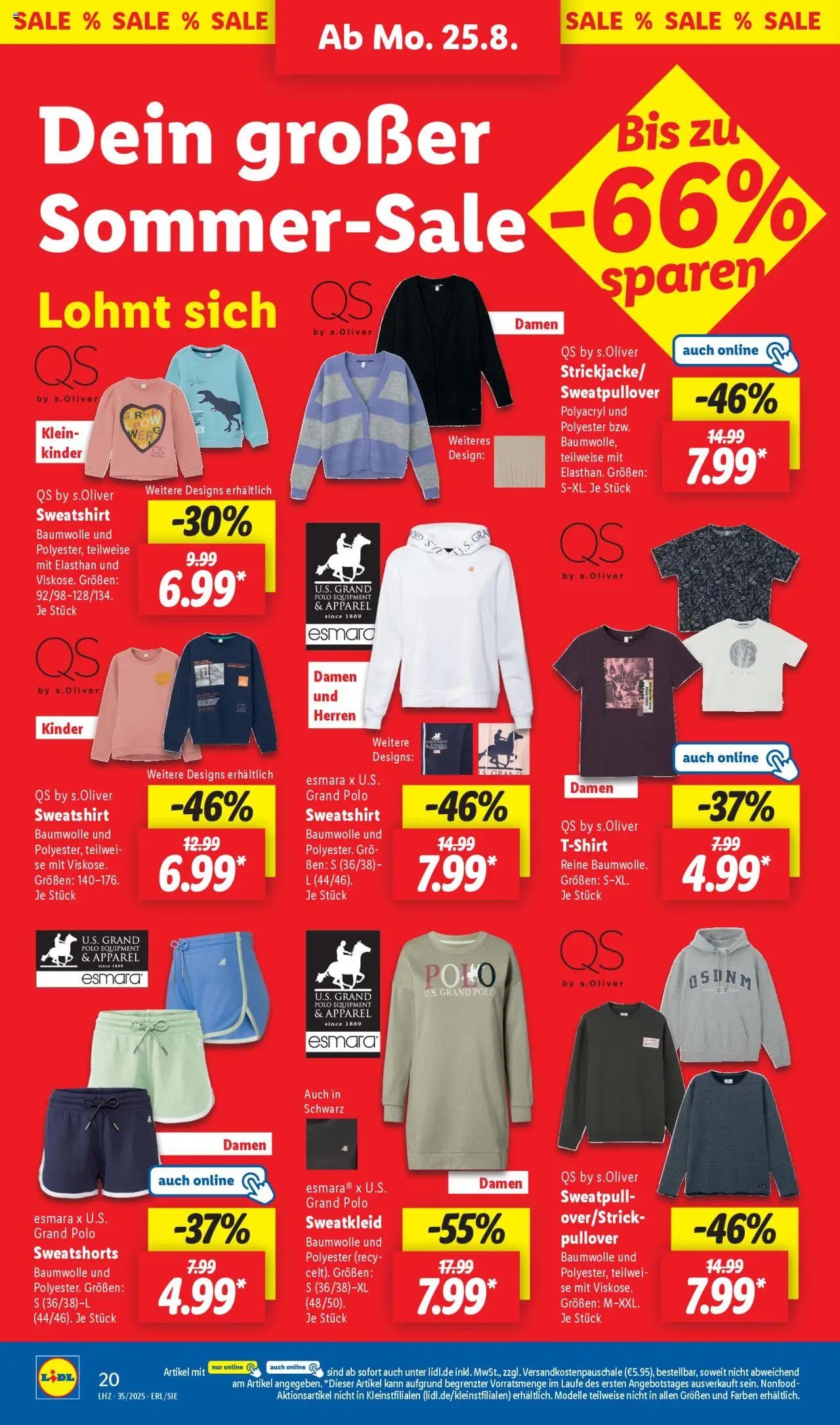 Lidl Prospekt Ochsenfurt	 - gültig ab dem 25.08.2025 | Seite: 4 | Produkte: Sweatshirt, Sweatshorts, Pullover