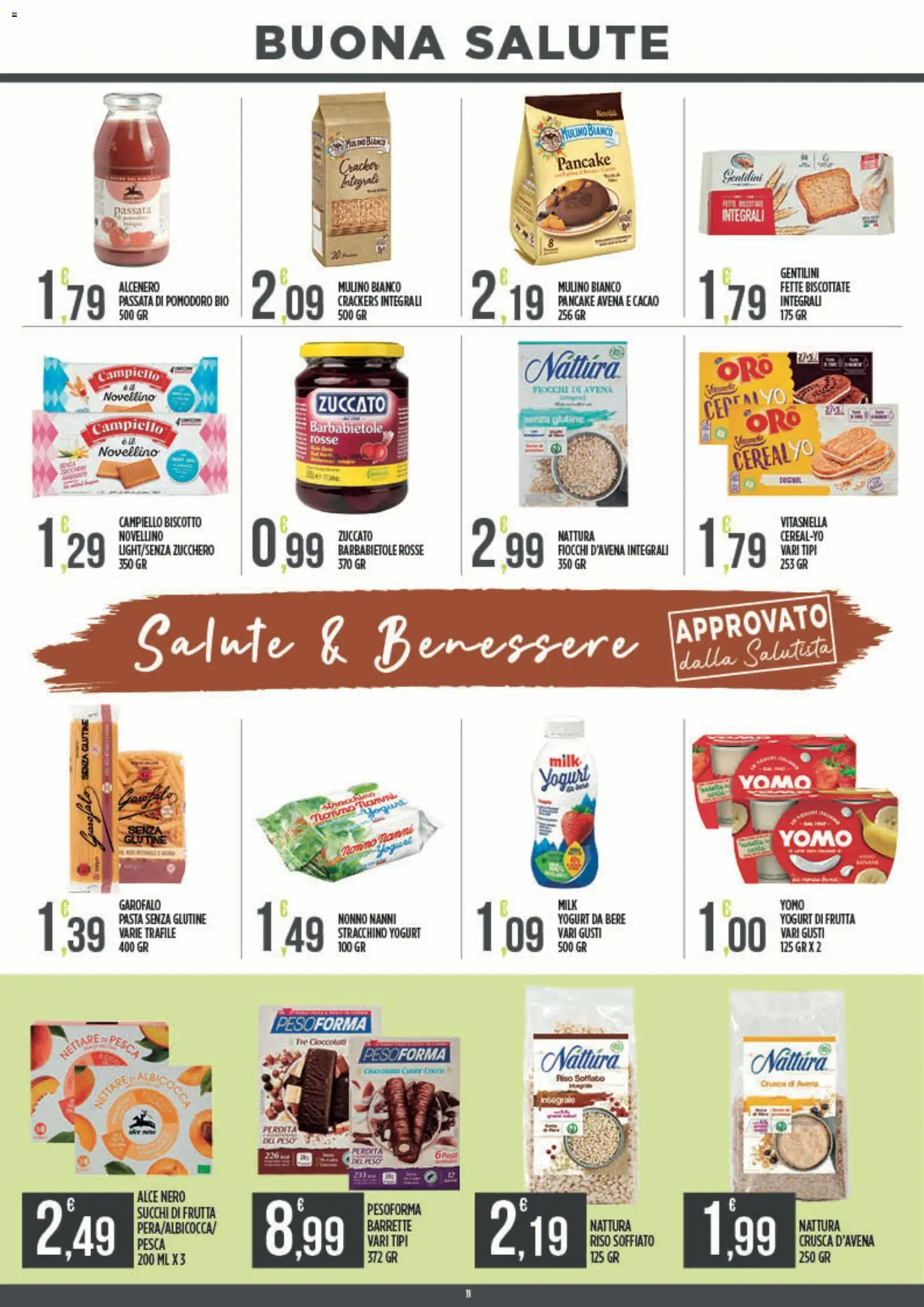 Volantino Euroesse del 07.04.2026 | Pagina: 11 | Prodotti: Pomodoro, Pasta, Crackers, Fette biscottate