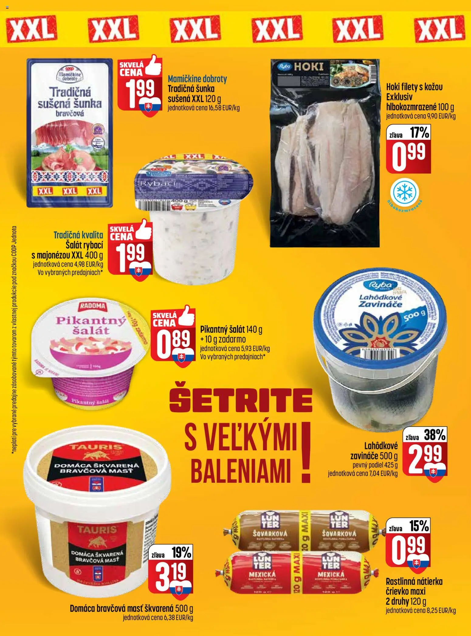 Nové COOP Jednota akcie – leták je platný od 12.02.2026 | Strana: 3 | Produkty: Šunka, Ryba, Šalát
