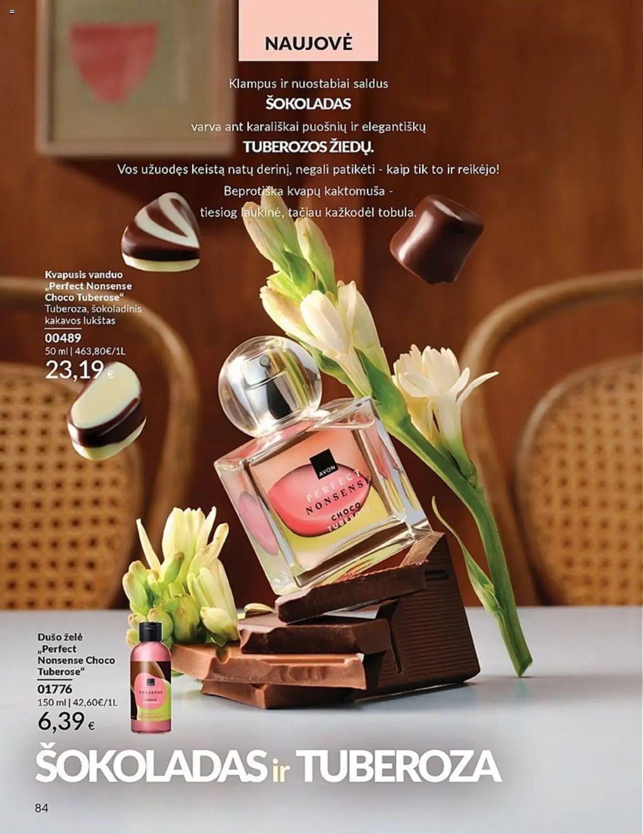 AVON leidinys│galioja nuo 01.07.2025 | Puslapis: 84 | Prekių: Kvapusis vanduo, Šokoladas, Dušo želė