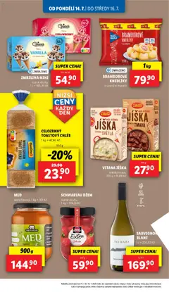 Lidl leták od 14.07.2025 | Strana: 26 | Produkty: Jíška, Chléb, Med, Gelatelli