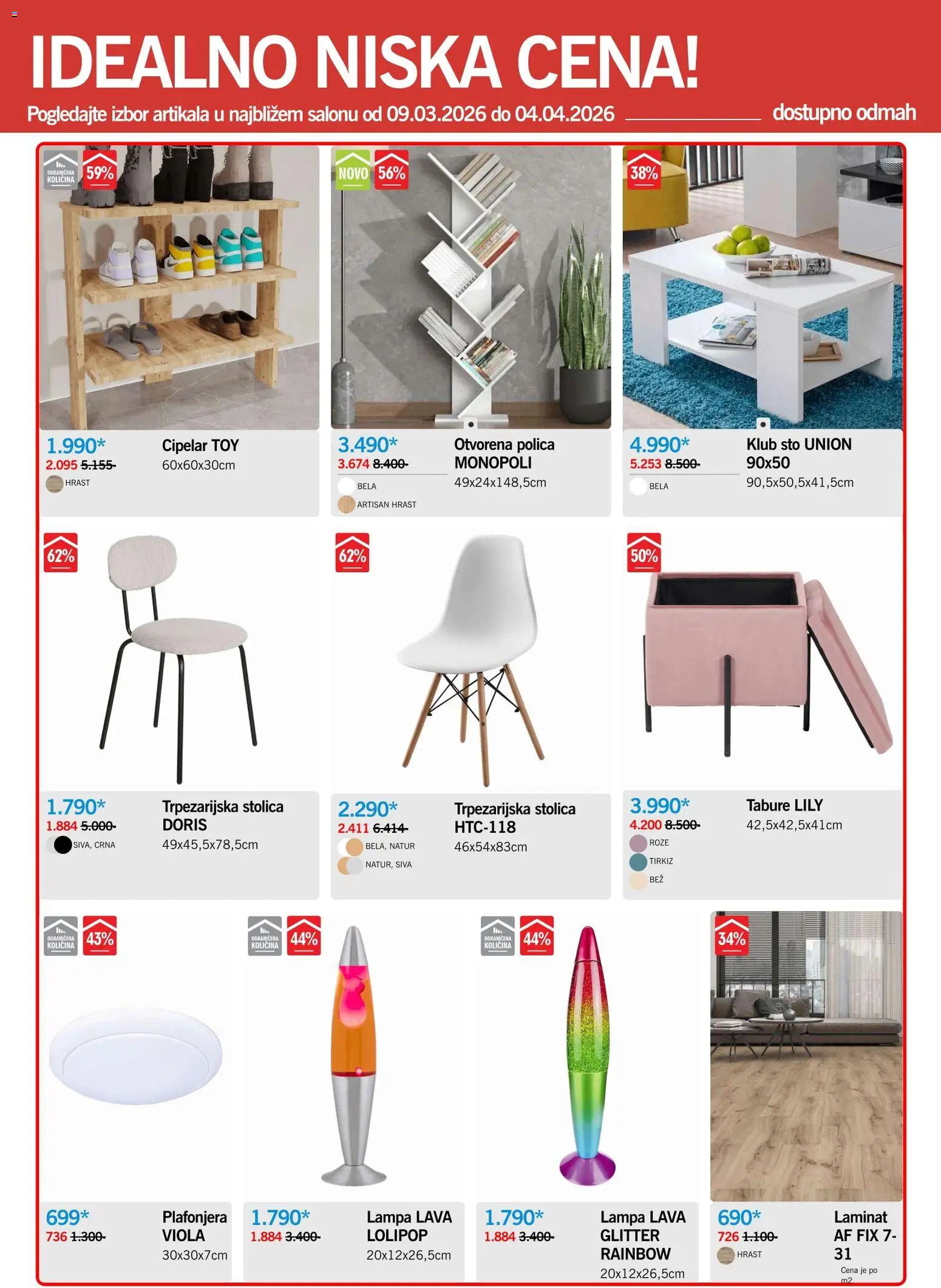 Forma Ideale katalog - važi od 09.03.2026 | Strana: 2 | Proizvode: Sto, Stolica, Lampa, Tabure