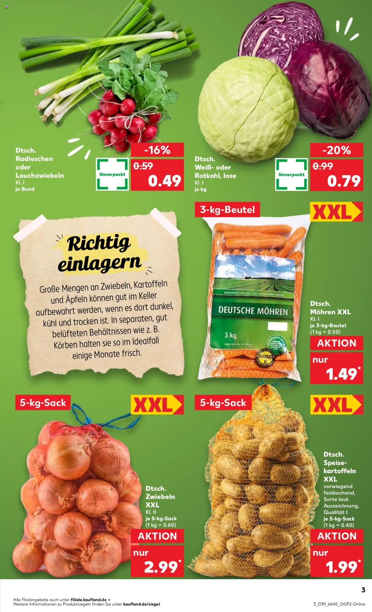 Kaufland Prospekt 	 – gültig ab 25.09.2025 | Seite: 3 | Produkte: Mohren, Kartoffeln, Zwiebeln