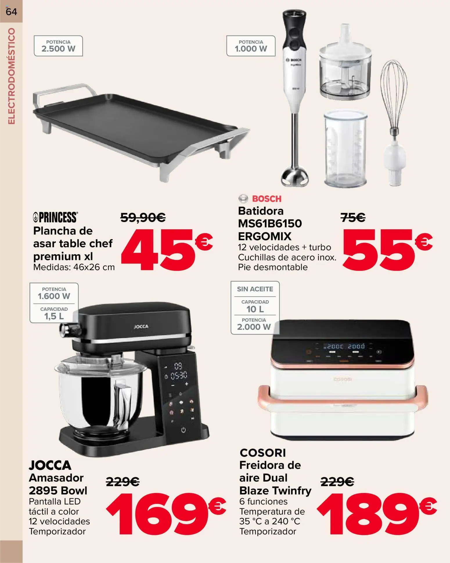 Carrefour folleto │ válido desde el 09.01.2026 | Página: 64 | Productos: Aceite, Plancha, Batidora, Freidora