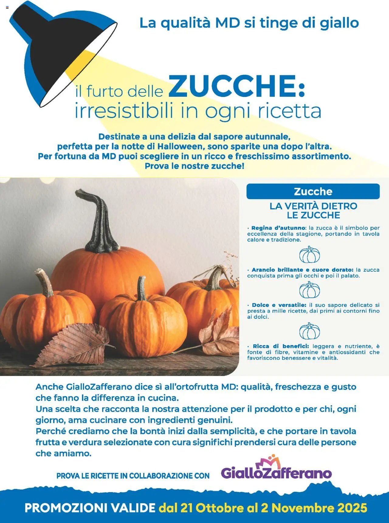 Volantino MD Discount del 21.10.2025 | Pagina: 14 | Prodotti: Frutta, Zucca