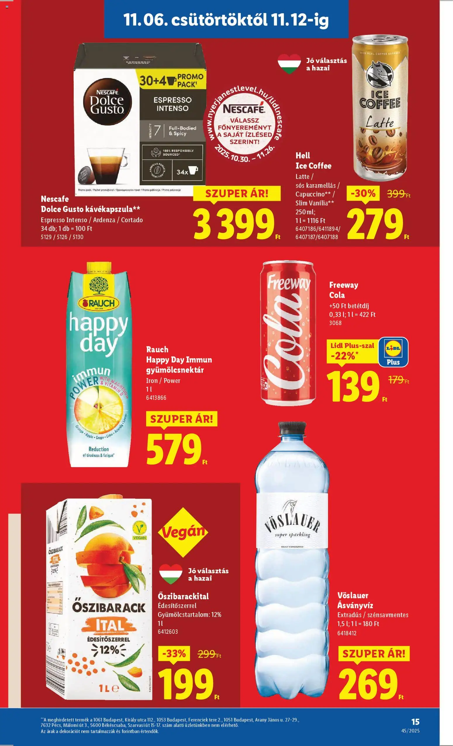 Lidl akciós ujság - amely érvényes a következő dátumtól: 06.11.2025 | Oldal: 15