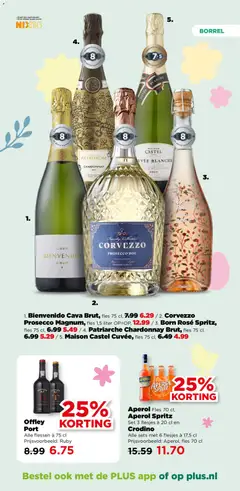 Aperol Fles 70 cl, Aperol Spritz, Set 3 flesjes à 20 cl en Crodino, Alle sets met 6 flesjes à 17,5 cl, Prijsvoorbeeld: Aperol, fles 70 cl - Voorbeeld van een folder van Plus, geldig van 01.04.2026 | Pagina: 28
