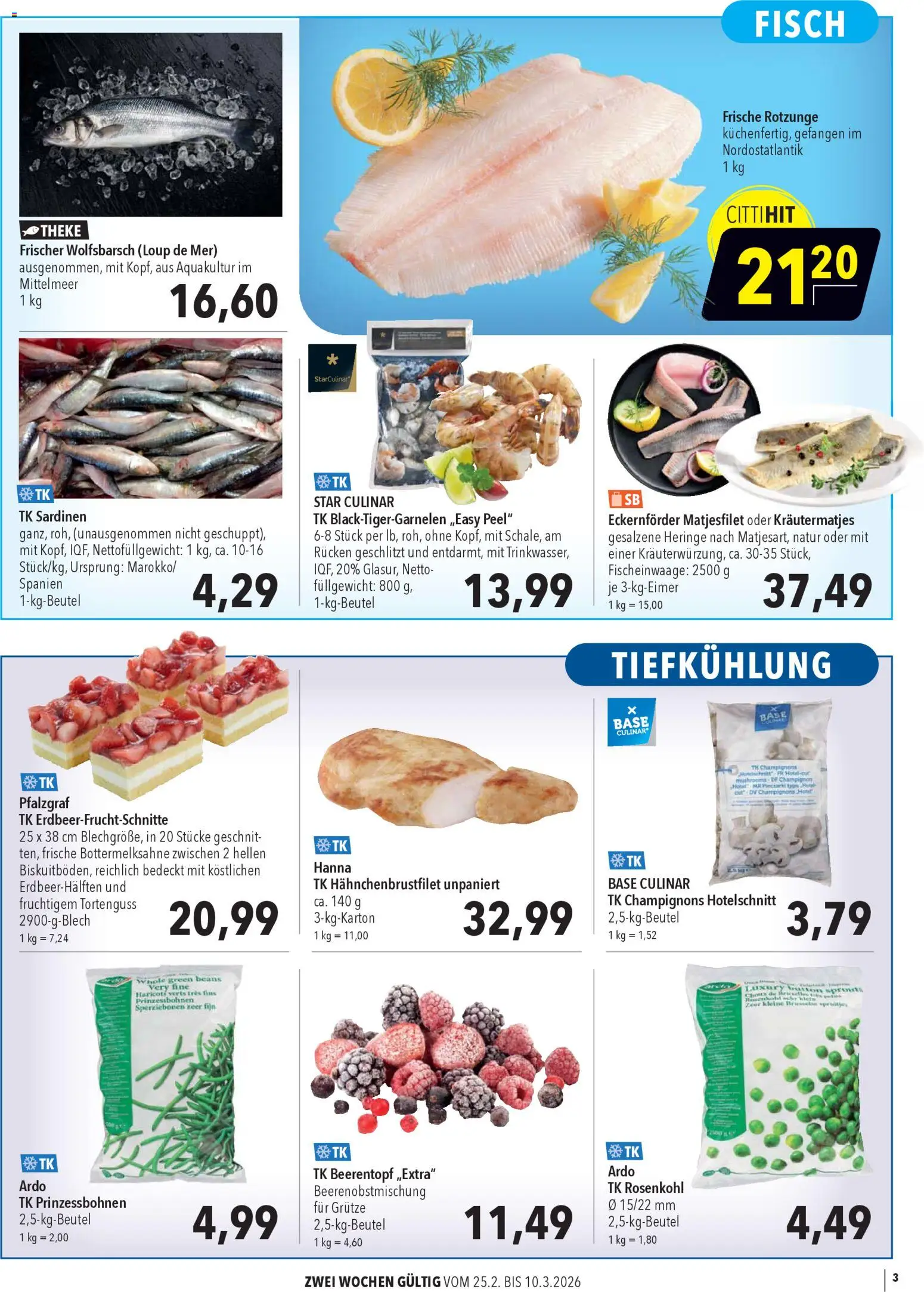 CITTI Markt Aktuelle Angebote für Profis – gültig ab 25.02.2026 | Seite: 3 | Produkte: Theke, Fisch, Champignons