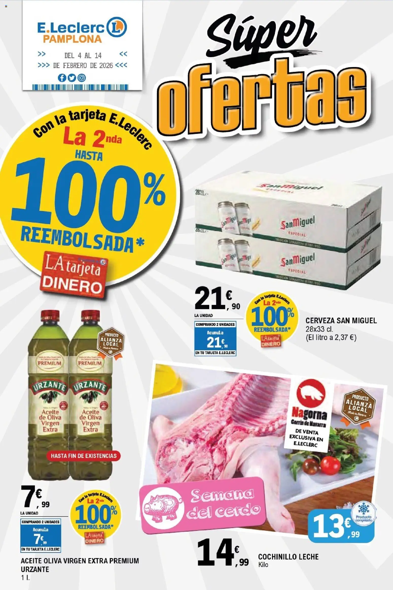 E.Leclerc - Super Ofertas Pamplona │ válido desde el 04.02.2026 | Página: 1