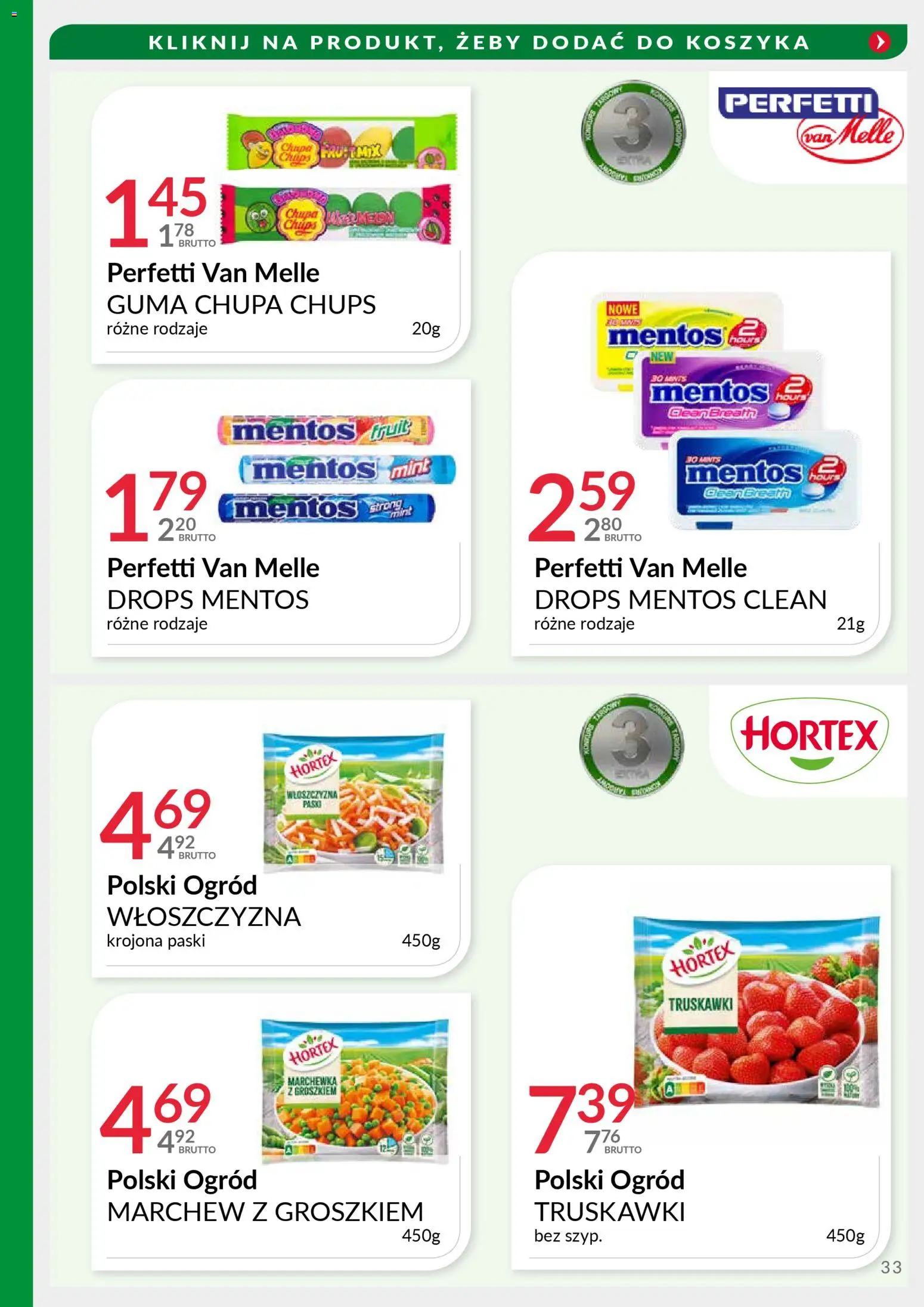 Eurocash Gazetka - Targi Jesień od 17.11.2025 | Strona: 33 | Produkty: Truskawki, Marchewka, Marchewka z groszkiem