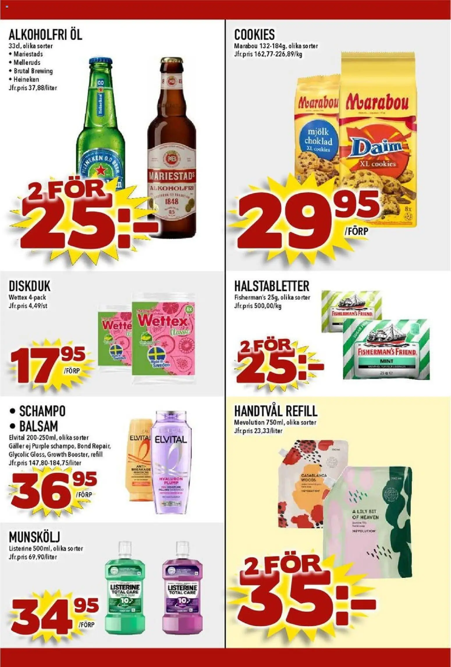 Matdax reklamblad aktuell från 12.01.2026 | Sida: 23 | Produkter: Balsam, Mjölk, Choklad, Handtvål