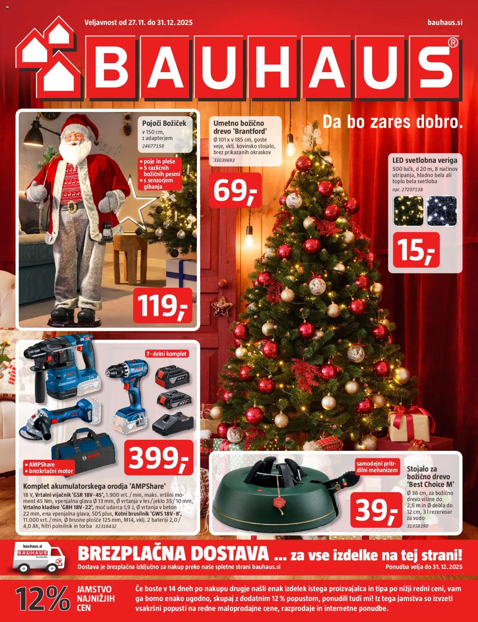 Novi Bauhaus katalog ponudbe – veljaven od 27.11.2025 | Stran: 1 | Izdelki: Torba, Polnilnik, Beton, Kladivo