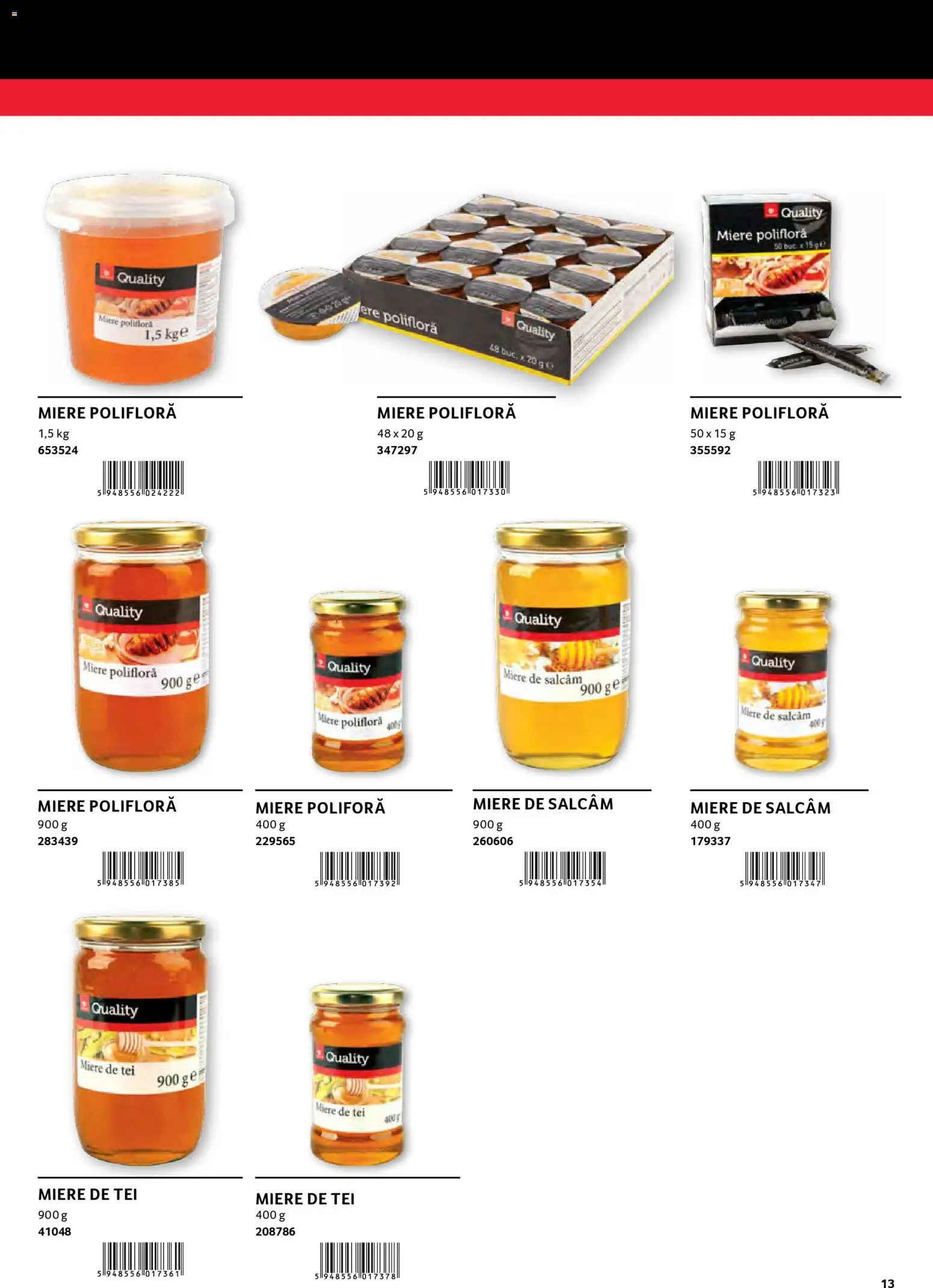 Noul catalog Selgros – valabil de la 30.01.2026 | Pagină: 13 | Produse: Miere polifloră, Mere