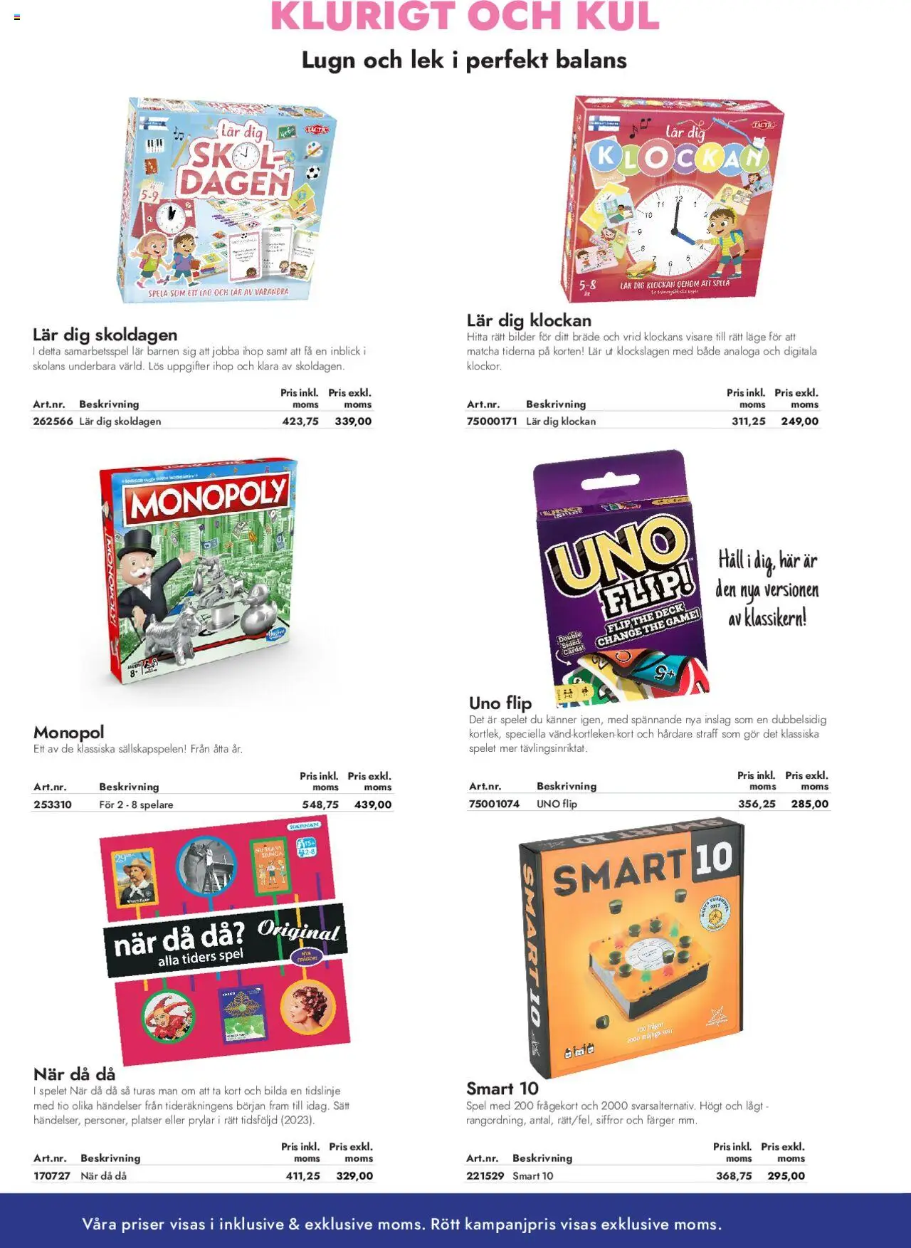 Lyreco reklamblad aktuell från 01.07.2025 | Sida: 10 | Produkter: Häll, Spel