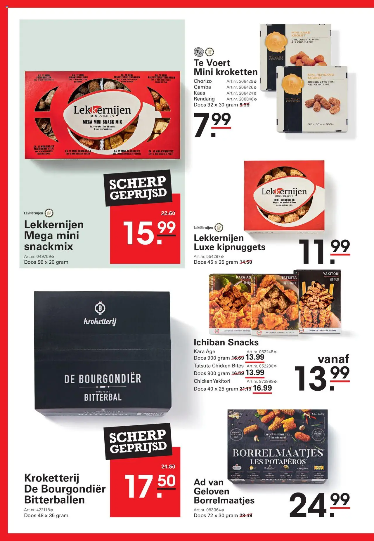  | Pagina: 8 | Producten: Snacks, Kaas, Chicken Nuggets, Rundvlees