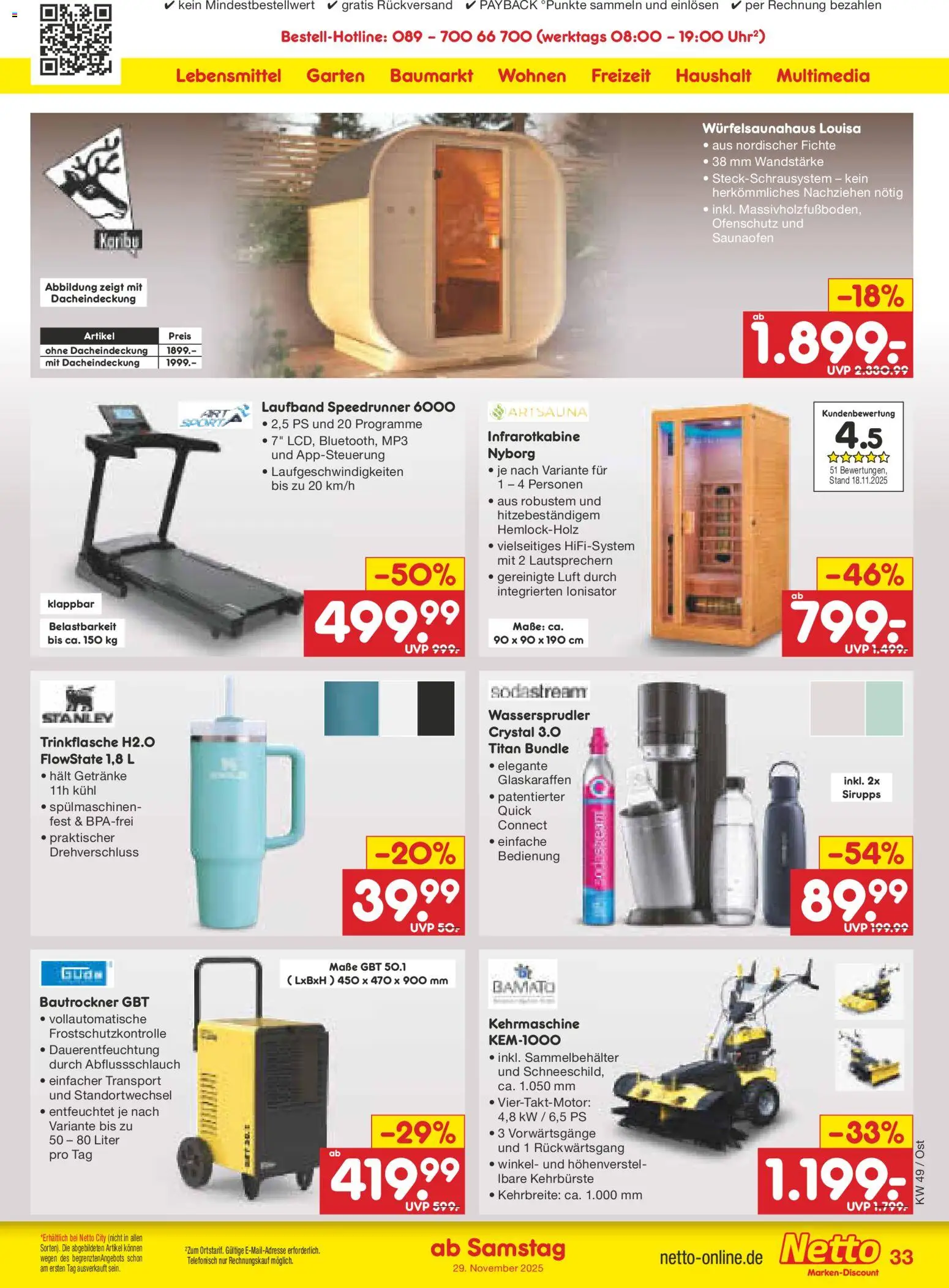 Netto Marken-Discount Prospekt 	 – gültig ab 01.12.2025 | Seite: 35 | Produkte: Laufband, Sodastream, MP3