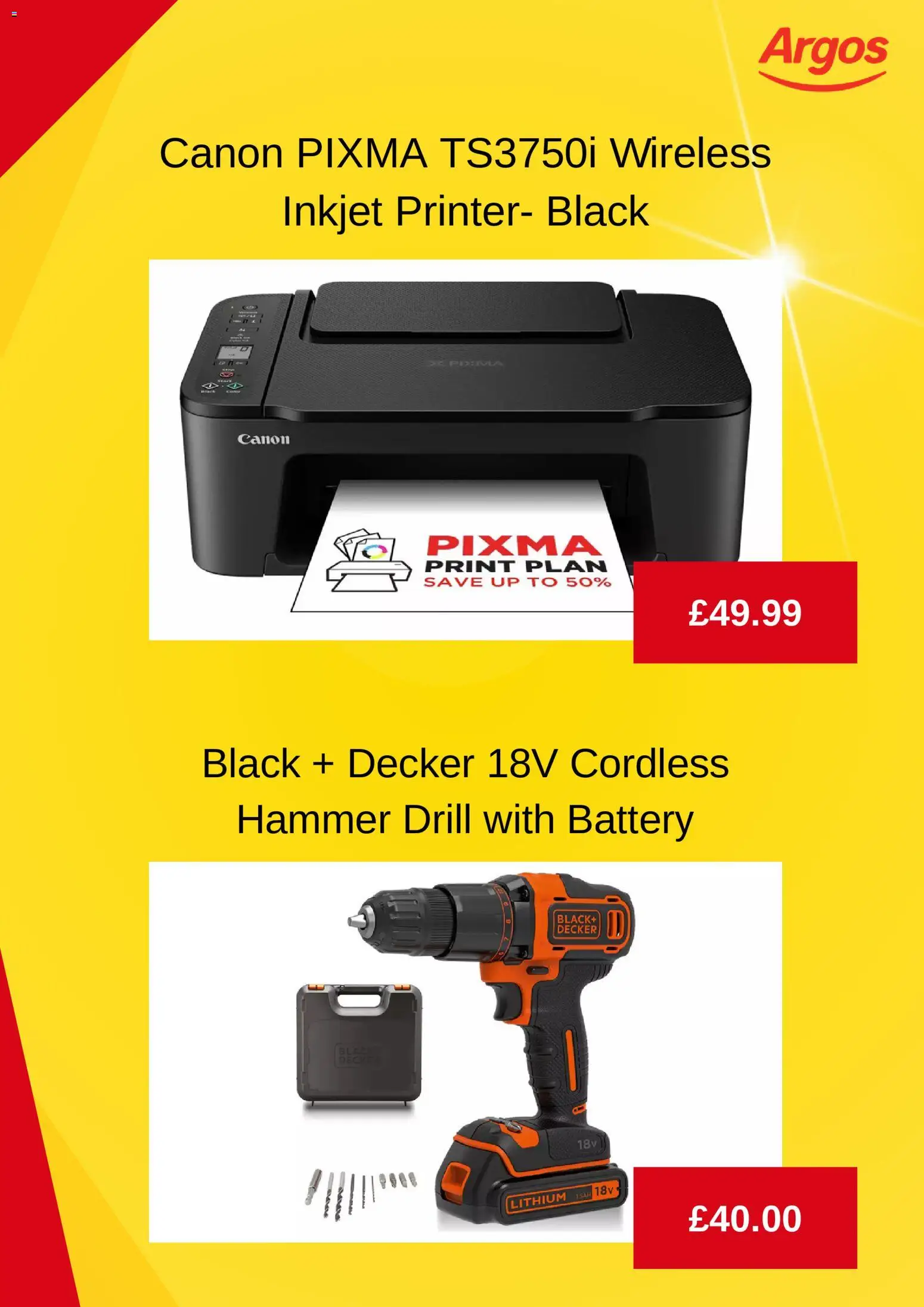 {H1} | Page: 4 | Products: Drill, Battery, Printer