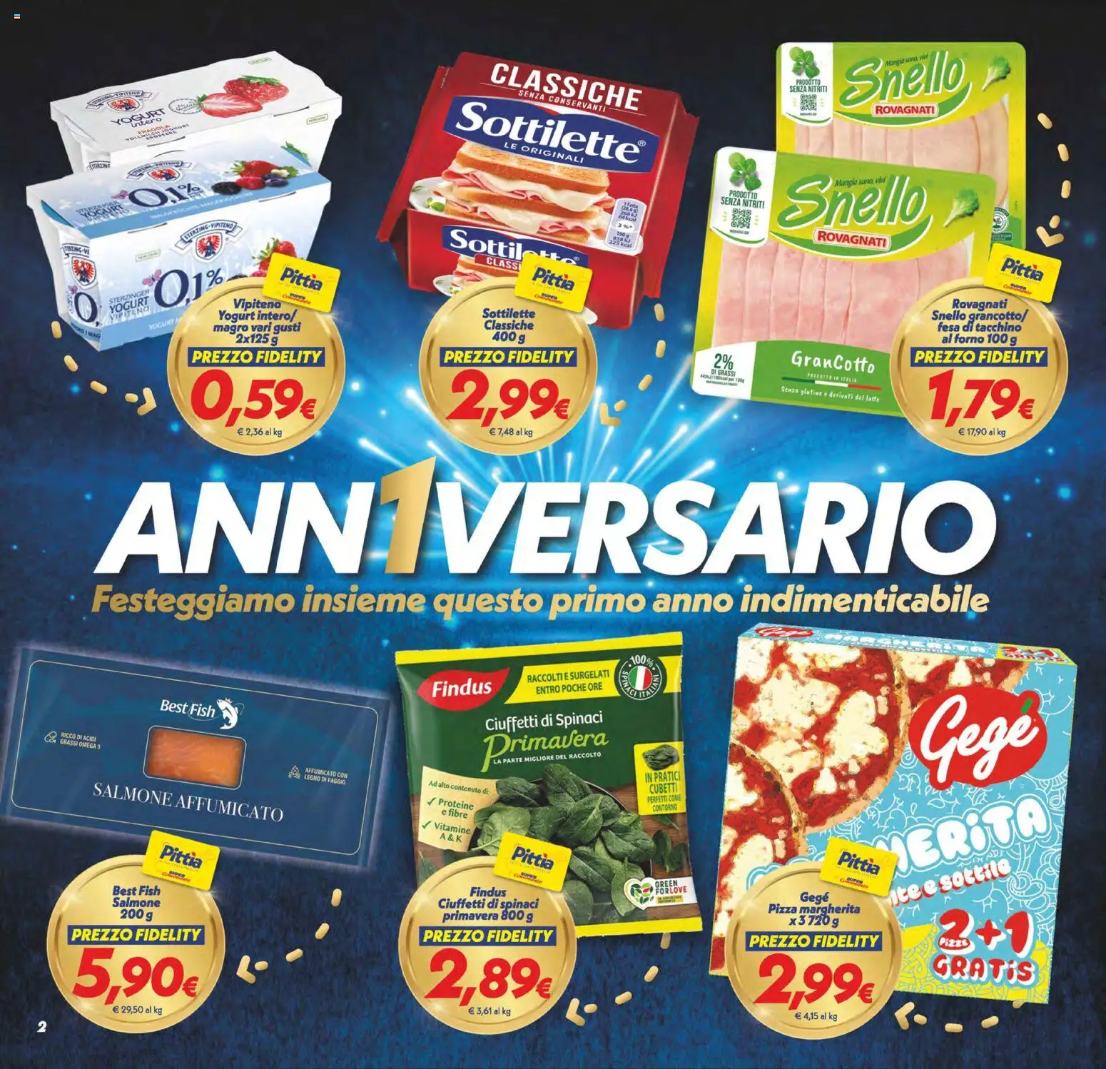 Volantino SuperConveniente del 24.10.2025 | Pagina: 2 | Prodotti: Salmone affumicato, Yogurt, Salmone, Tacchino
