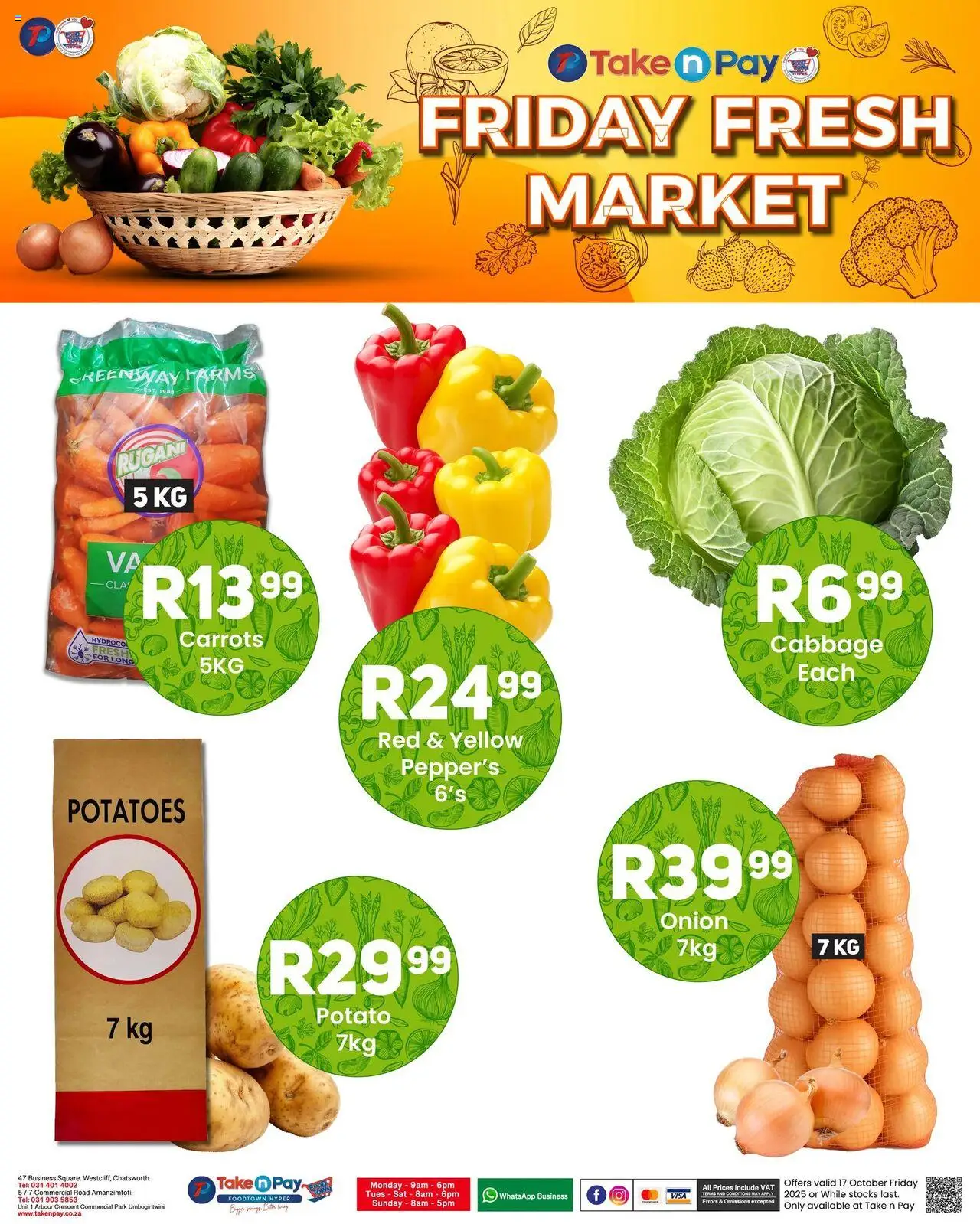 New Take n Pay catalogue – valid from 17.10.2025 | Page: 9 | Products: Carrots, Potatoes, Clay