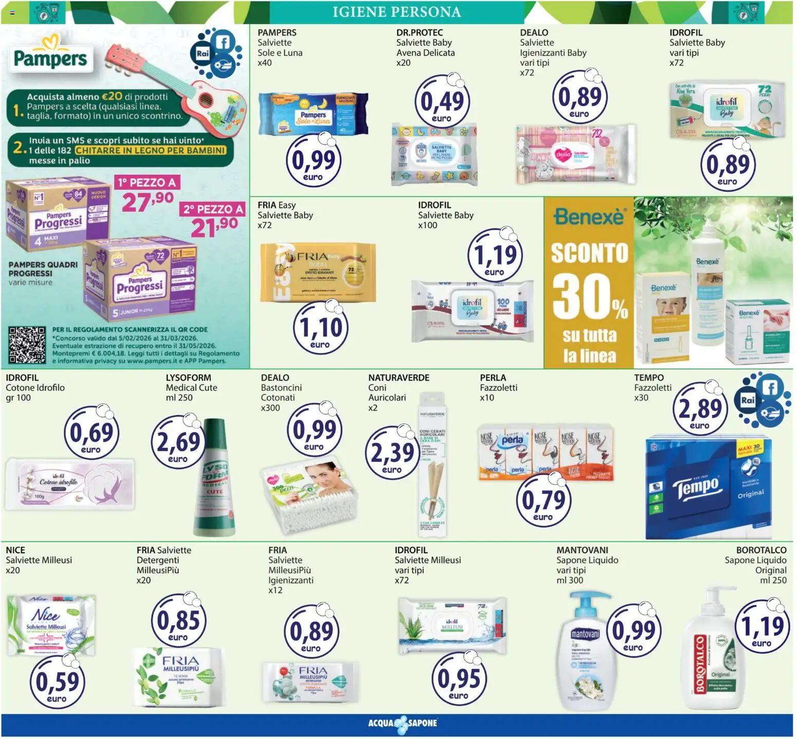 Volantino Acqua e Sapone del 05.03.2026 | Pagina: 10 | Prodotti: Auricolari, Tè, Pera, Aloe vera