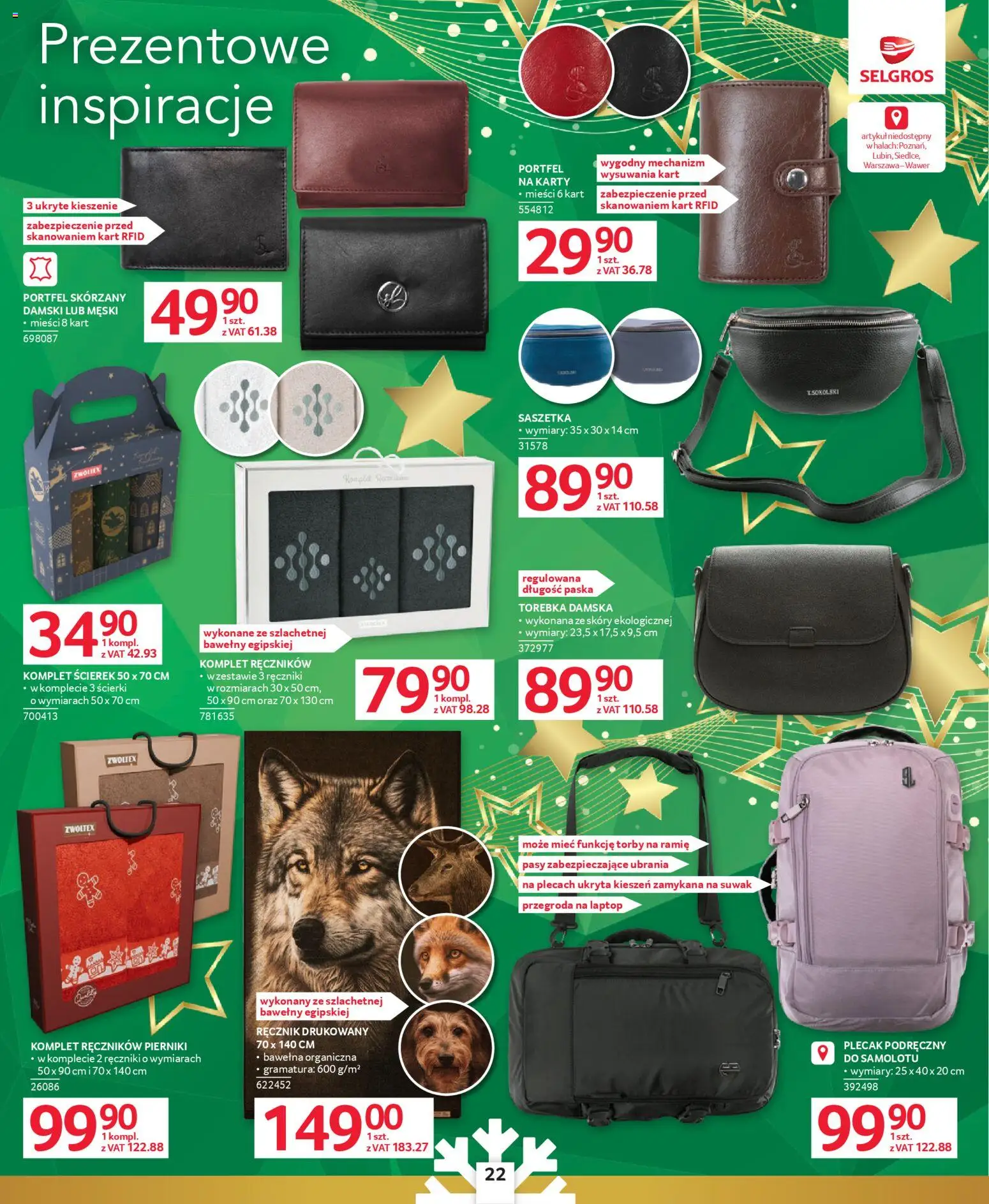 Selgros cash&carry Gazetka - Prezenty od 04.12.2025 | Strona: 18 | Produkty: Pierniki, Laptop, Plecak, Portfel