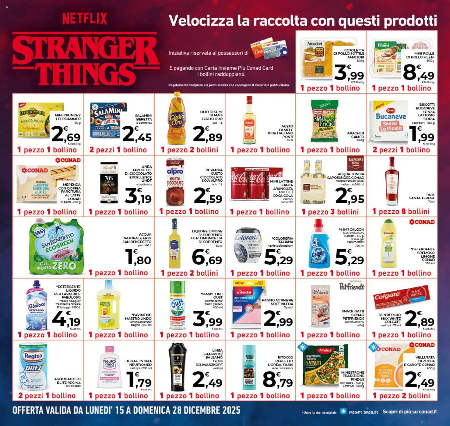 Volantino Conad del 10.12.2025 | Pagina: 28 | Prodotti: Pollo, Acqua tonica, Anticalcare, Rum