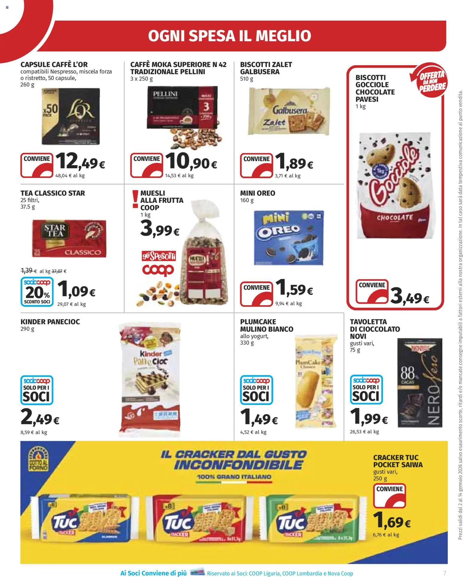 Volantino Ipercoop del 02.01.2026 | Pagina: 7 | Prodotti: Caffè, Cioccolato, Frutta, Forno