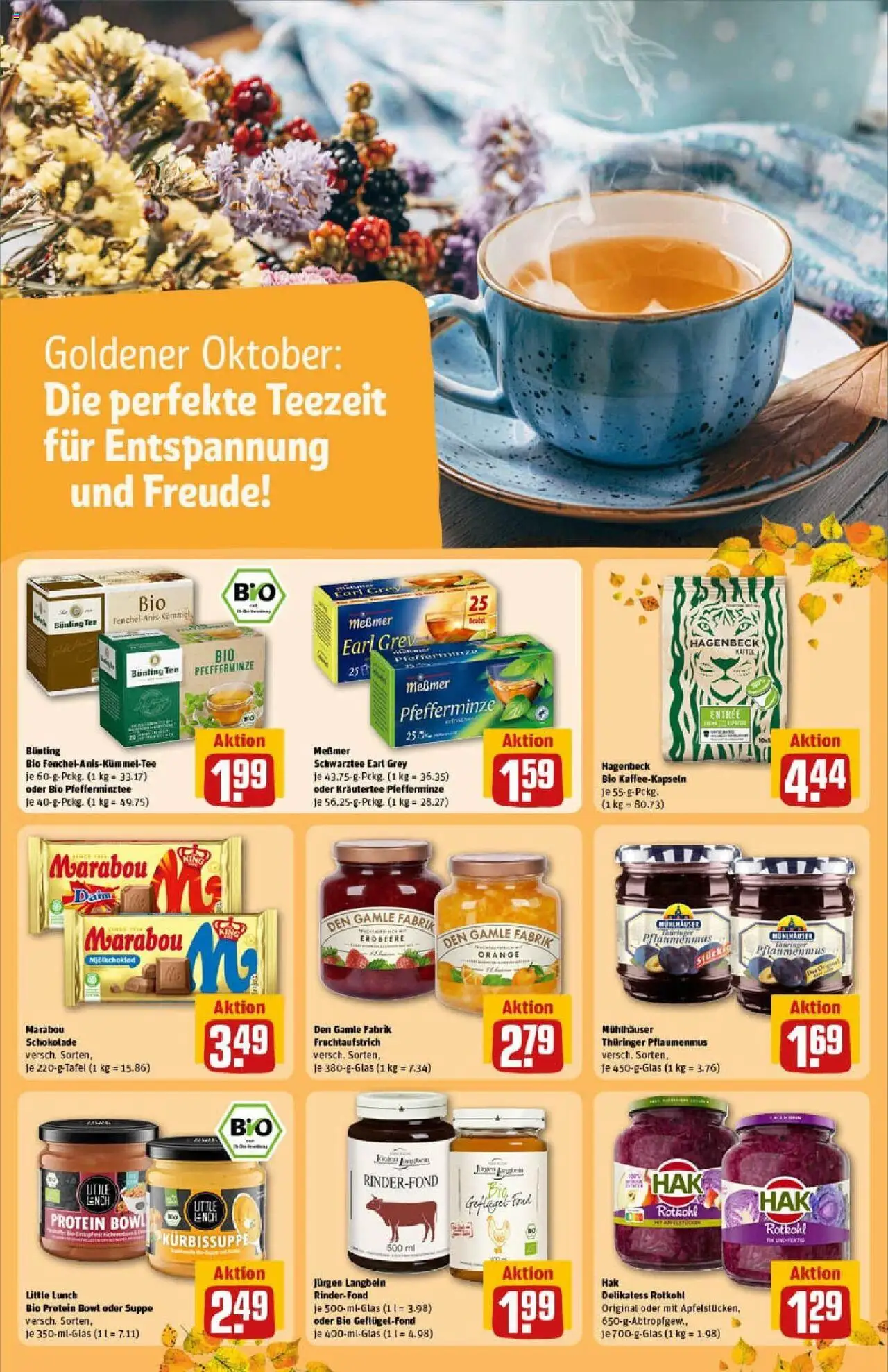 Rewe prospekt Hamburg / Wandsbek	 – gültig ab 06.10.2025 | Seite: 24 | Produkte: Rotkohl, Schokolade, Messmer, Tee