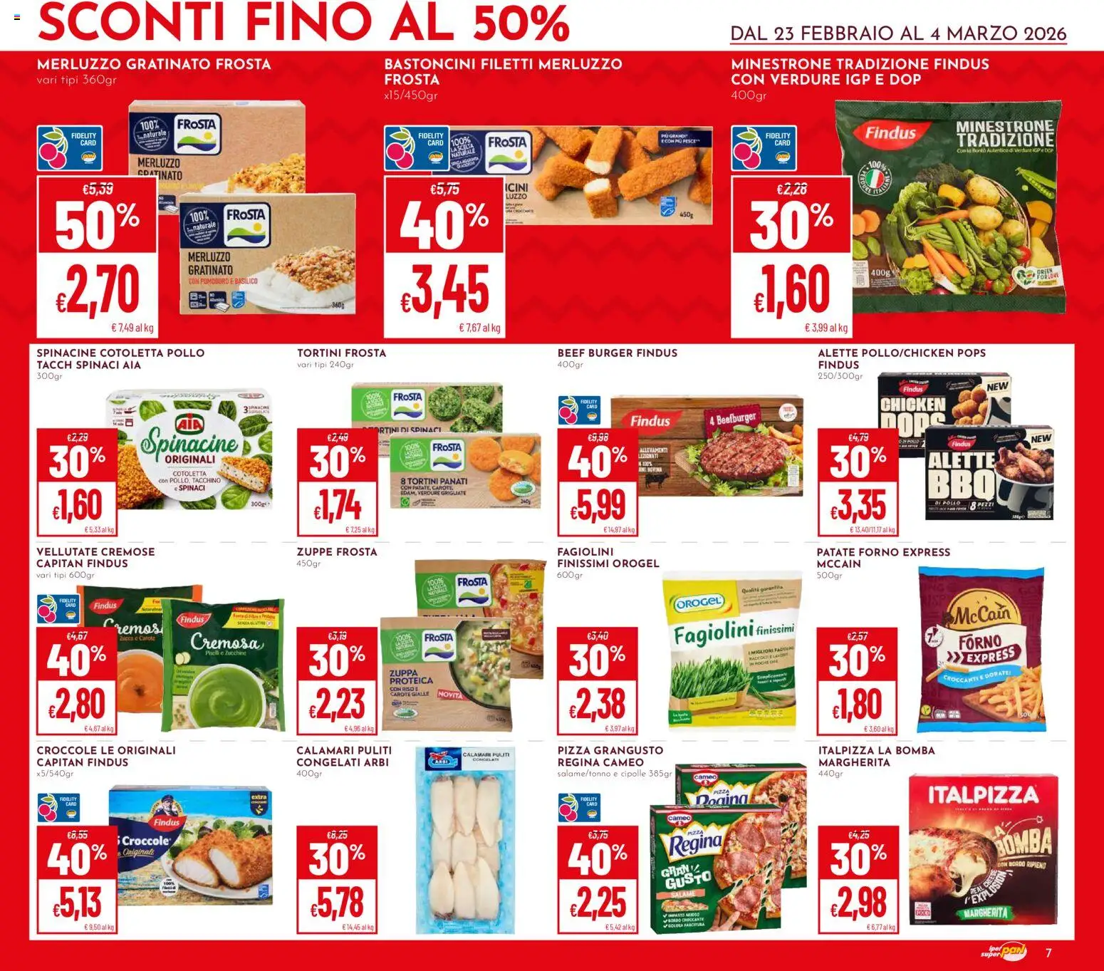 Volantino Pan del 23.02.2026 | Pagina: 7 | Prodotti: Patate, Cipolle, Pomodoro, Zucchine