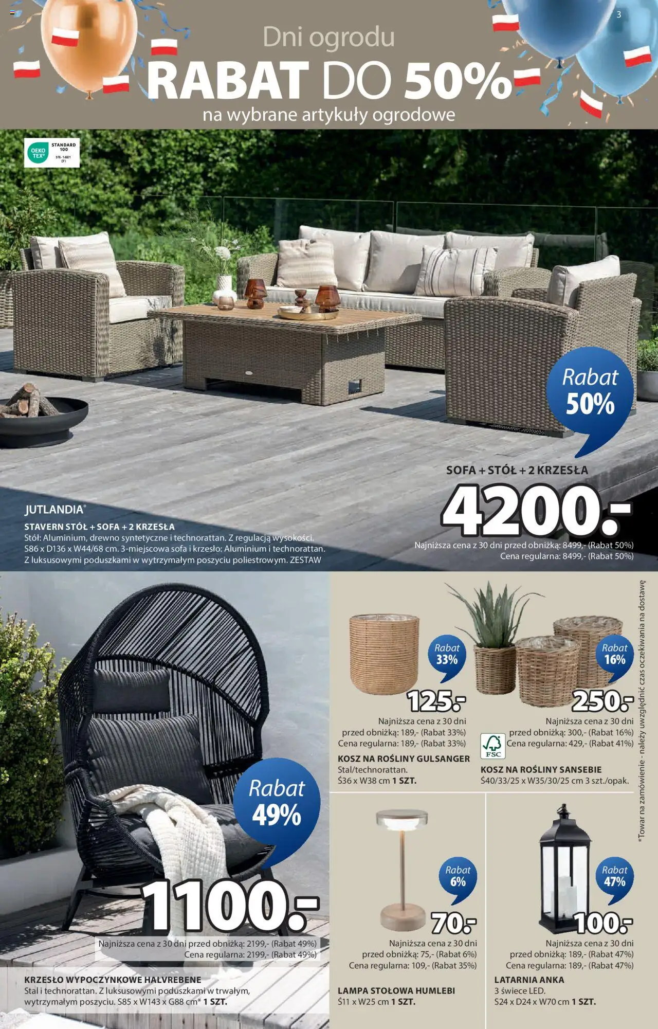 JYSK Gazetka od 21.05.2025 | Strona: 3 | Produkty: Sofa, Krzesło, Rosliny, Świece