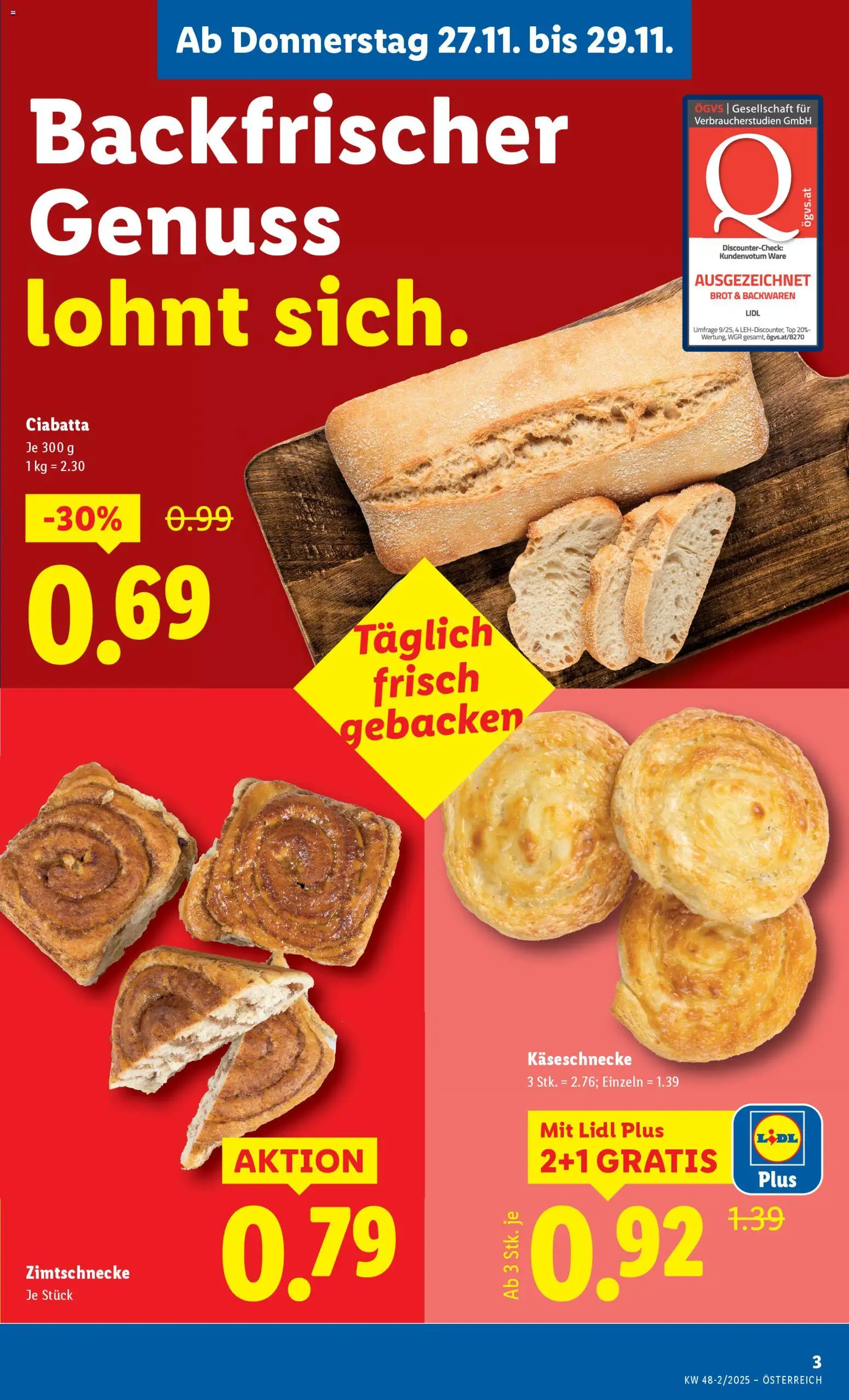 Lidl Flugblatt - Oberpullendorf, Güssing, Oberwart gültig ab 27.11.2025 | Seite: 5 | Produkte: Brot