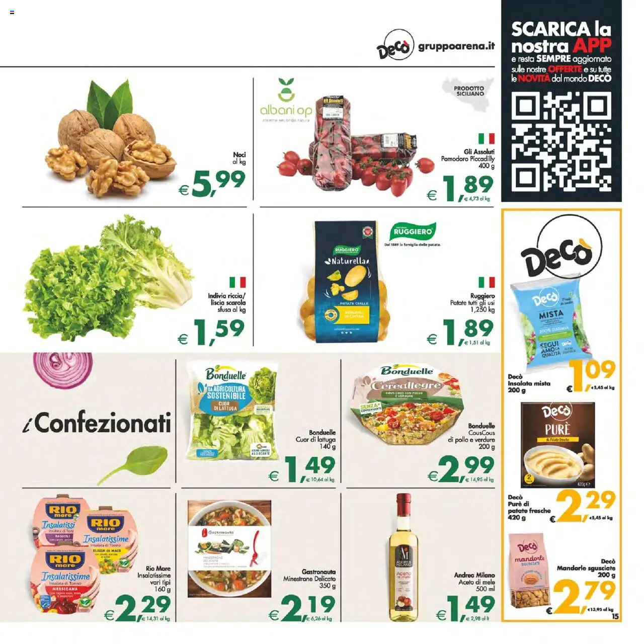 Volantino Decò del 12.09.2025 | Pagina: 16 | Prodotti: Aceto di mele, Fagioli, Patate, Aceto