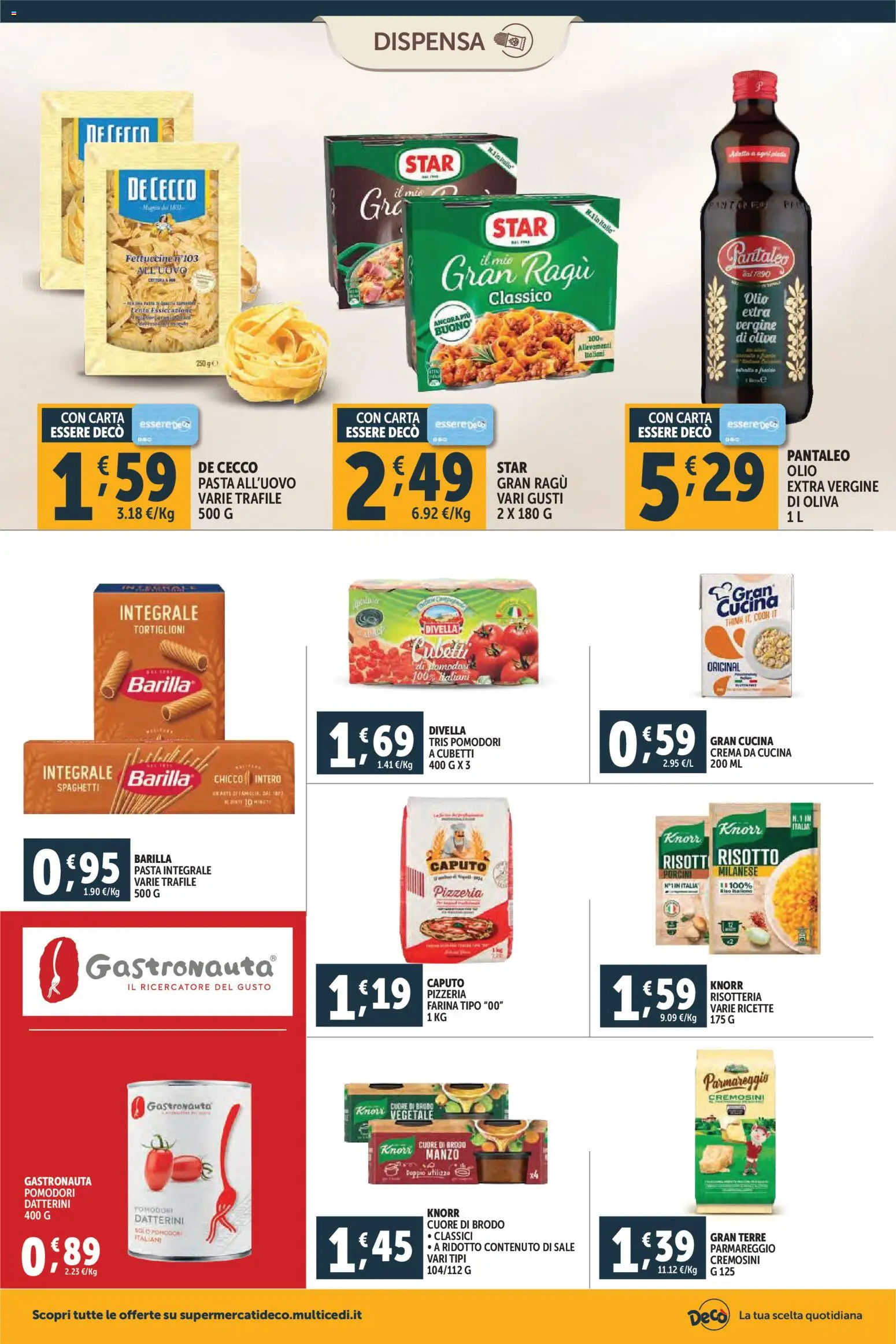 Volantino Decò del 06.03.2026 | Pagina: 8 | Prodotti: Riso, Olio, Farina, Pasta