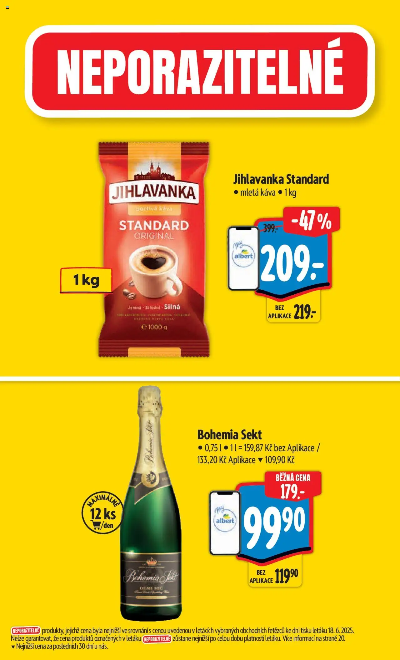 Albert leták - Hypermarket od 25.06.2025 | Strana: 4 | Produkty: Káva, Bohemia sekt, Káva Standard, Sekt