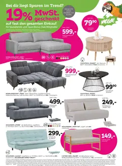 Mömax 19% MwSt. geschenkt auf fast den gesamten Einkauf ab 26.01.2026 gültig | Seite: 6 | Produkte: Miele, Schlafsofa, Sofa, Couchtisch