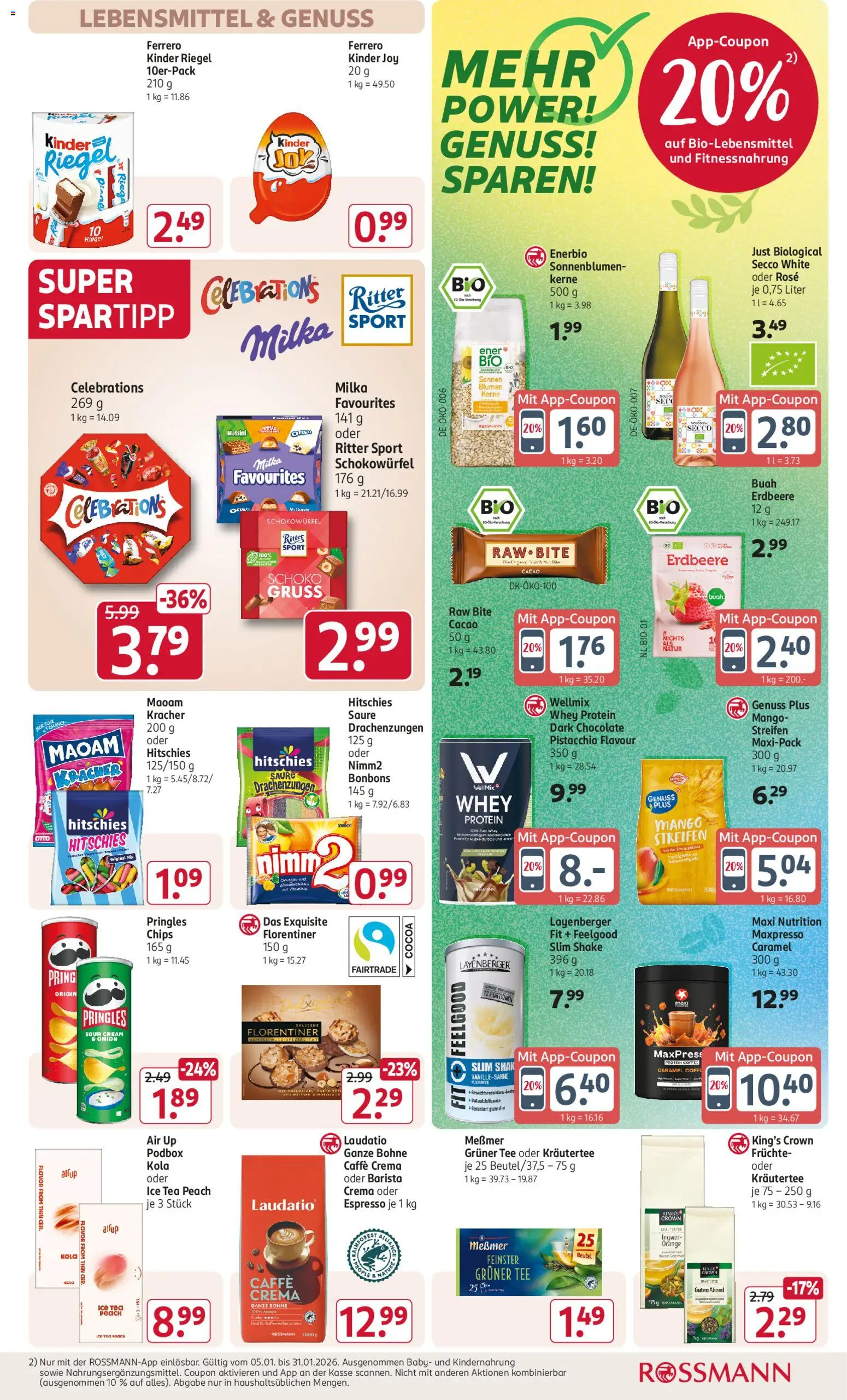 Rossmann Prospekt 	 – gültig ab 12.01.2026 | Seite: 9 | Produkte: Messmer, Kinder riegel, Celebrations, Tee