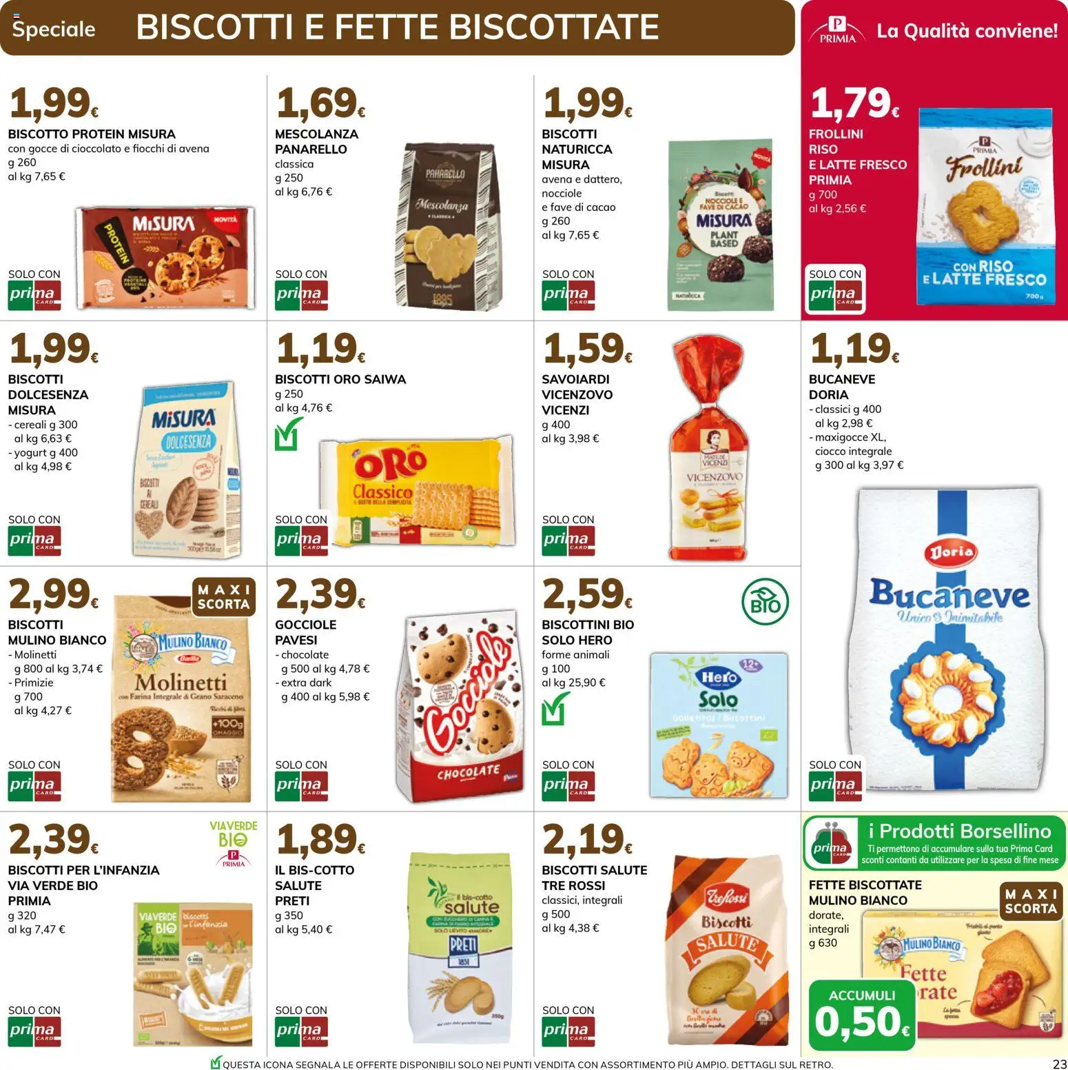 Volantino Basko del 07.04.2026 | Pagina: 23 | Prodotti: Fiocchi, Cacao, Fette biscottate, Frollini