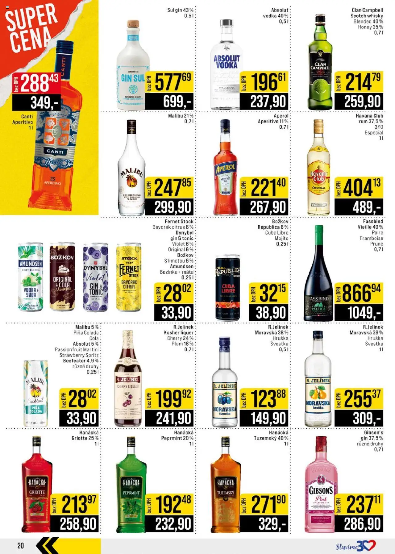 Jip leták od 28.05.2025 | Strana: 20 | Produkty: Božkov Republica, Vodka, Fernet, Beefeater