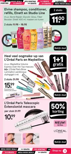 L'Oréal Paris Telescopic Extensionist mascara, L'Oréal Paris Telescopic Extensionist mascara - Voorbeeld van een folder van Etos, geldig van 02.02.2026 | Pagina: 15 | Producten: Kan, Mascara