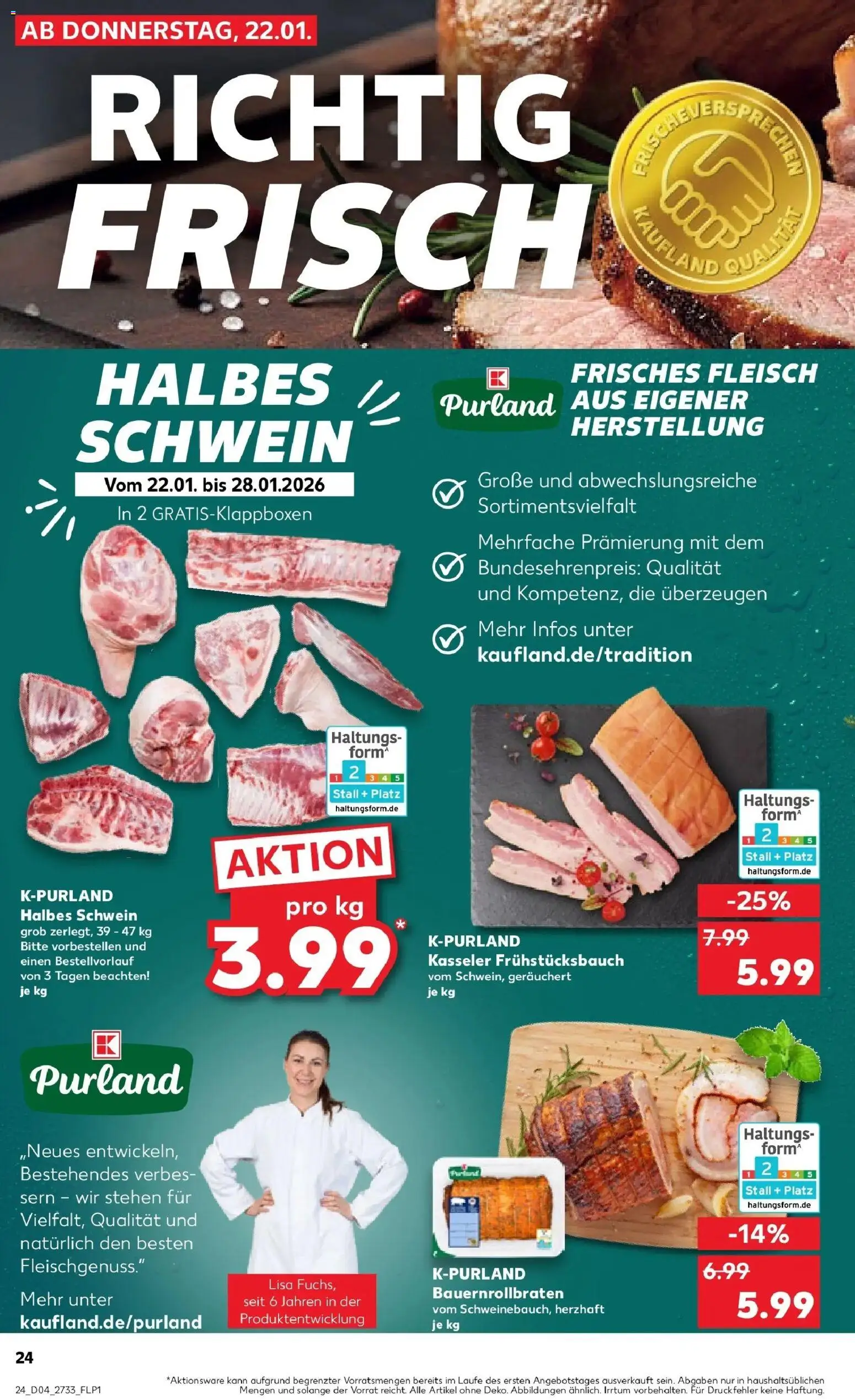 Kaufland prospekt Sondershausen	 – gültig ab 25.01.2026 | Seite: 24 | Produkte: Fleisch