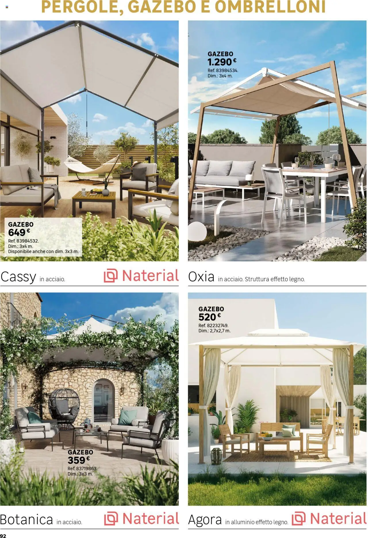 Volantino Leroy Merlin del 02.06.2025 | Pagina: 92 | Prodotti: Gazebo