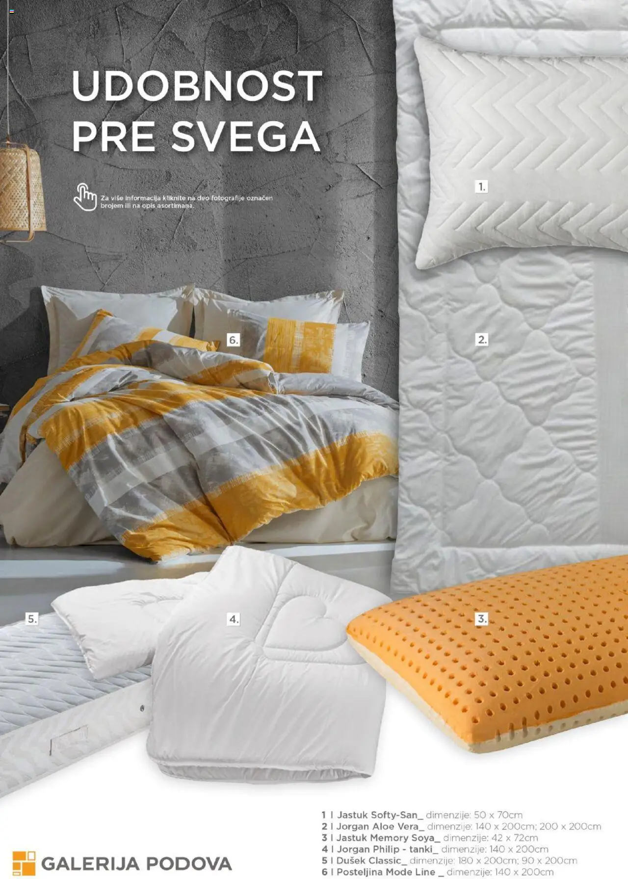 Galerija Podova katalog - važi od 31.01.2025 | Strana: 17 | Proizvode: Dušek, Jastuk, Jorgan