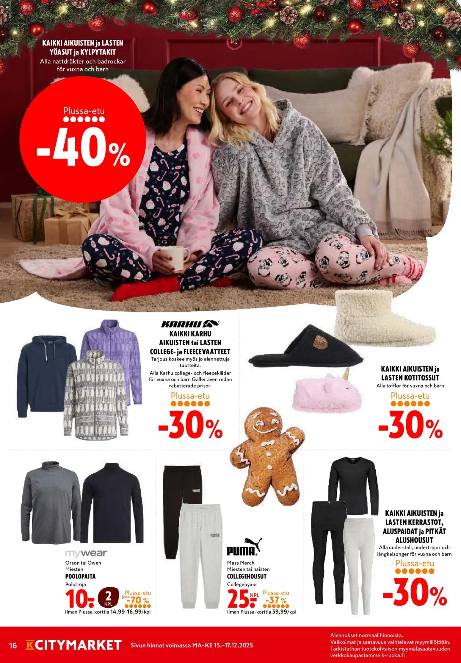 K-Citymarket tarjoukset – voimassa 15.12.2025 alkaen | Sivu: 16 | Tuotteet: Alushousut