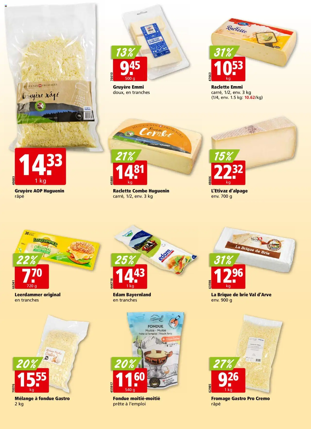Aligro Aktionen Chavannes, Matran, Genève, Sion – gültig ab 15.09.2025 | Seite: 16 | Produkte: Raclette, Fondue